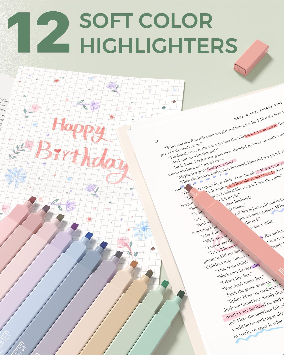 Thumbnail 5 de Four Candies 56 PCS Aesthetic School Supplies with Green Pencil Case – 56‑Piece Back to School Set