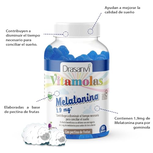 Detalle de Drasanvi Melatonina Gominolas 1,9 mg – 2 meses de suministro