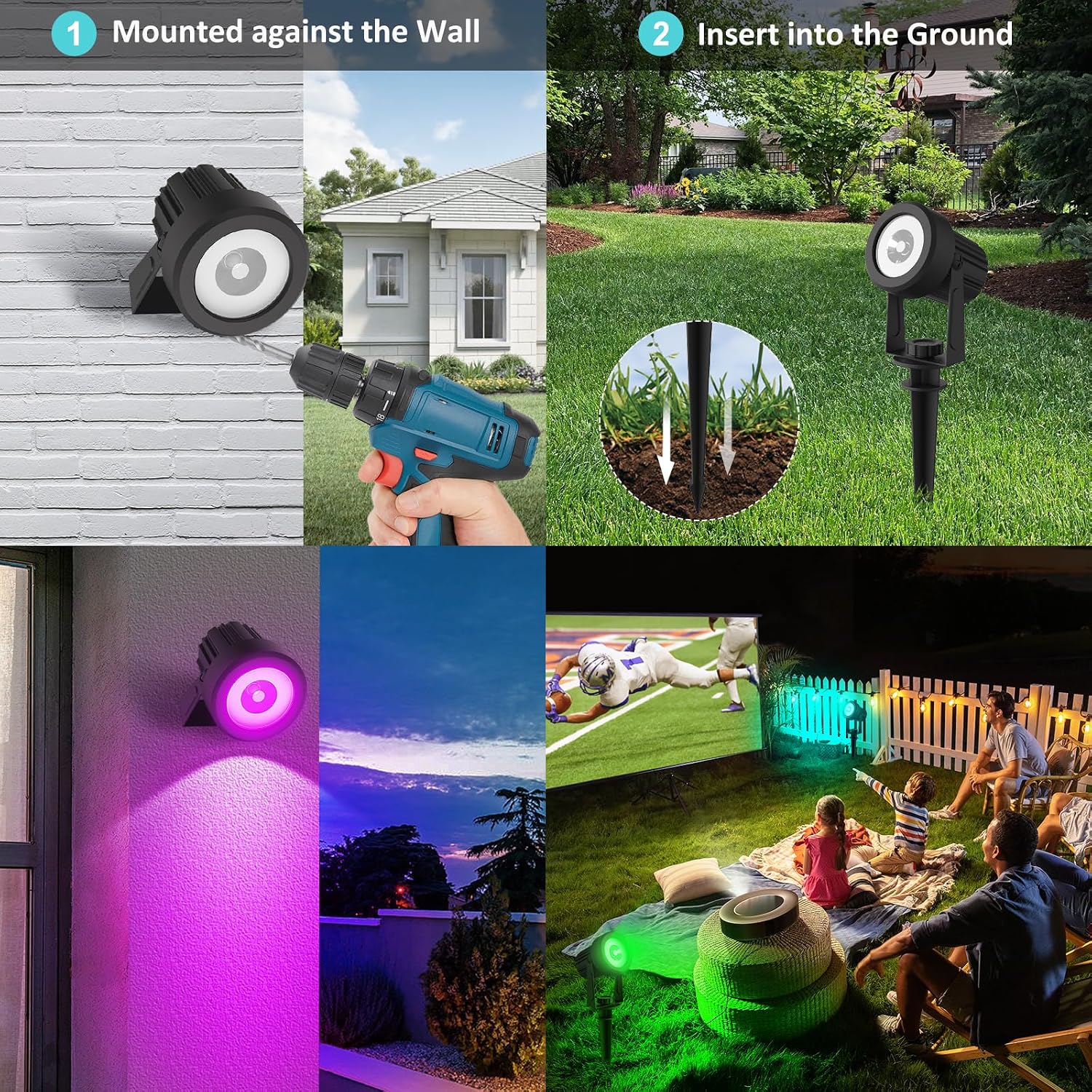 Thumbnail 4 de T-SUNUS Solar LED RGB spot lights IP65