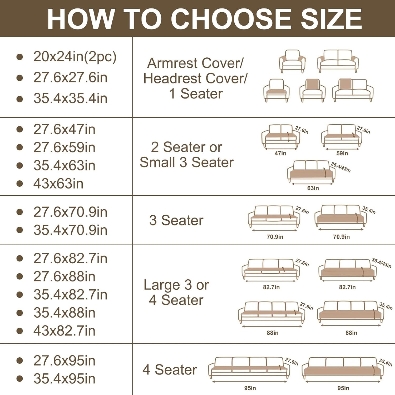 Thumbnail 6 de Smiry 27.6" x 70.9" Couch Cover for Dogs, Washable Polyester Protector