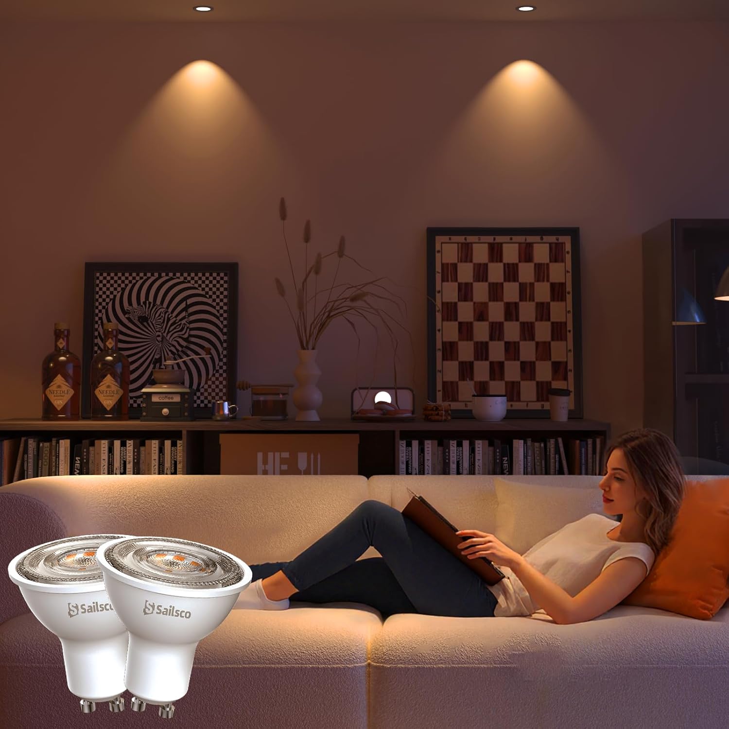 Thumbnail 1 de Sailsco GU10 LED Warmweiß 1,9W, 345 lm, 2700K – 6er-Pack, Energieklasse A