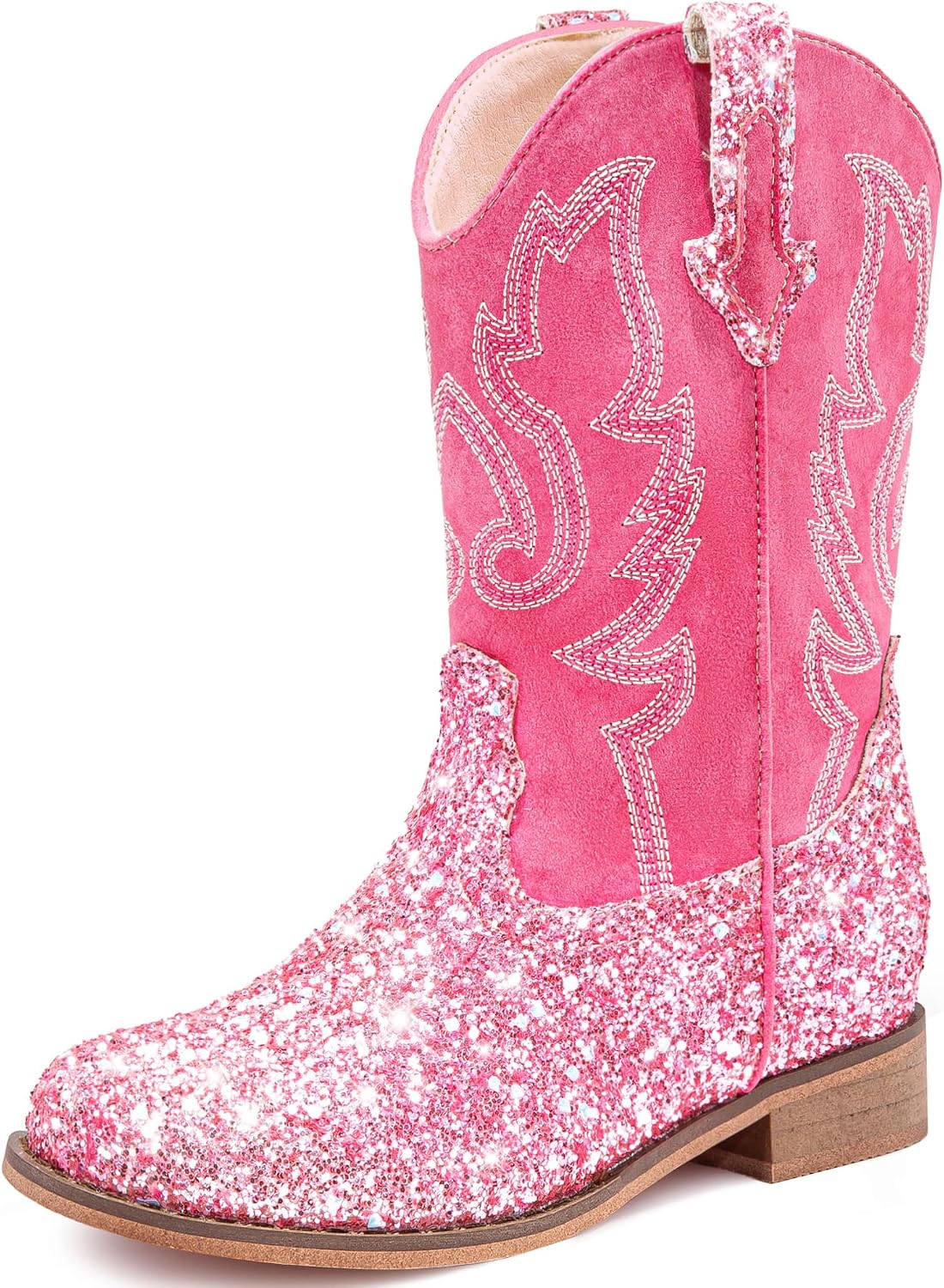 Detalle de Motasha Girls Cowgirl Boots 1" Heel