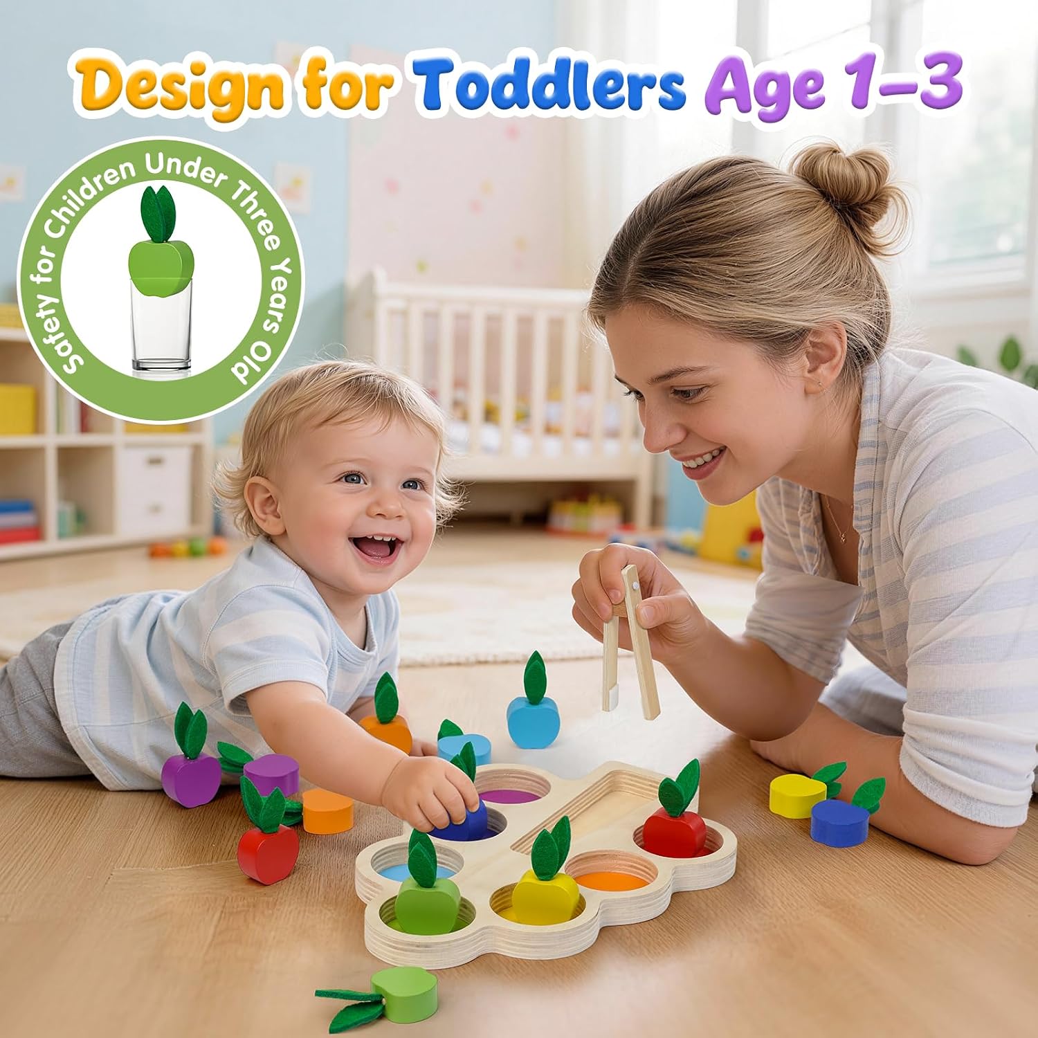 Thumbnail 1 de Joozmui Montessori Colour Sorting Apple Picking Toys for Toddlers