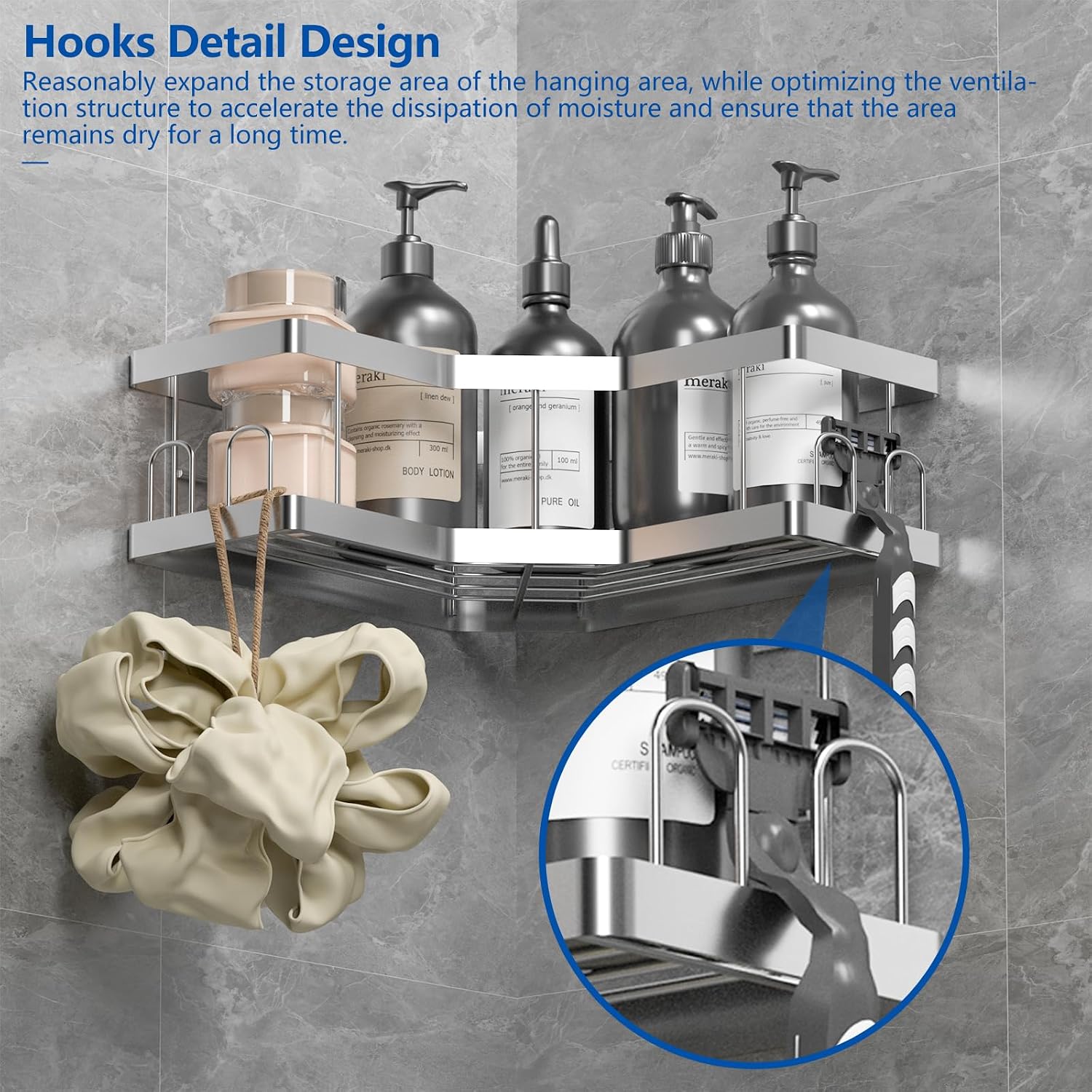 Thumbnail 5 de AceMining Shower Caddy 3-pack, stainless steel