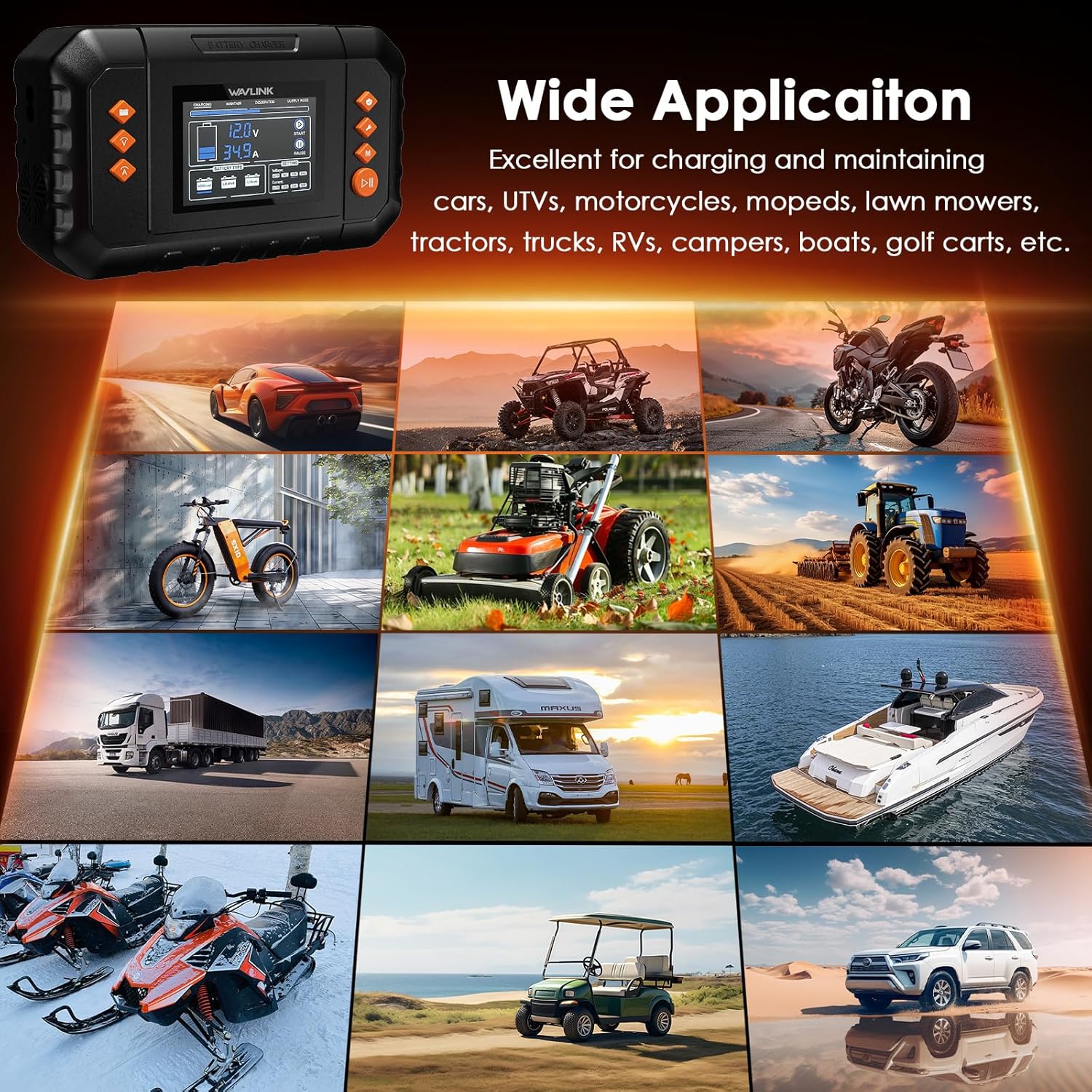 Thumbnail 6 de WAVLINK 450W Smart Battery Charger 35A ⚡