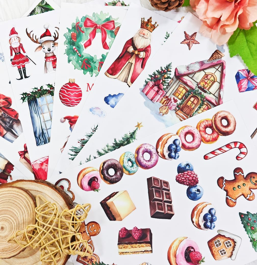 Detalle 2 de Snylcce Christmas Helper Sticker Book – all-in-one festive sticker pack for planners, diaries & projects