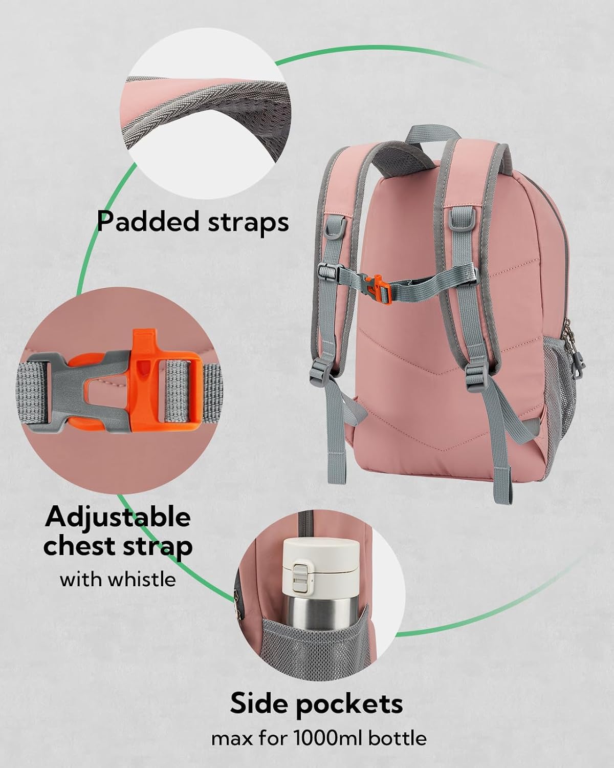 Detalle 2 de Waterfly 12L hiking backpack with chest strap