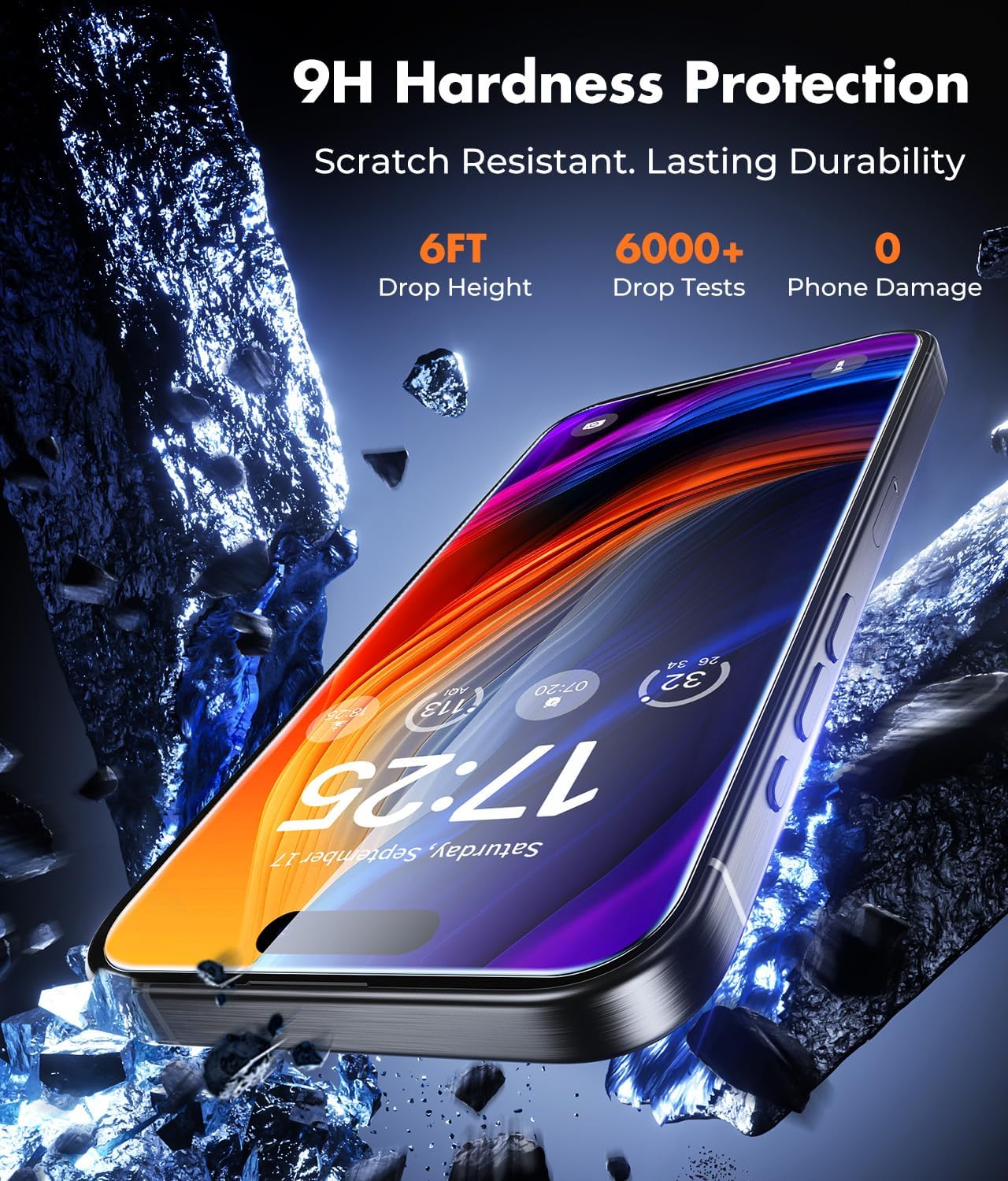 Thumbnail 1 de UNBREAKcable 2-Pack Tempered Glass Screen Protectors for iPhone 15 Pro (9H, HD clarity, easy-install frame)