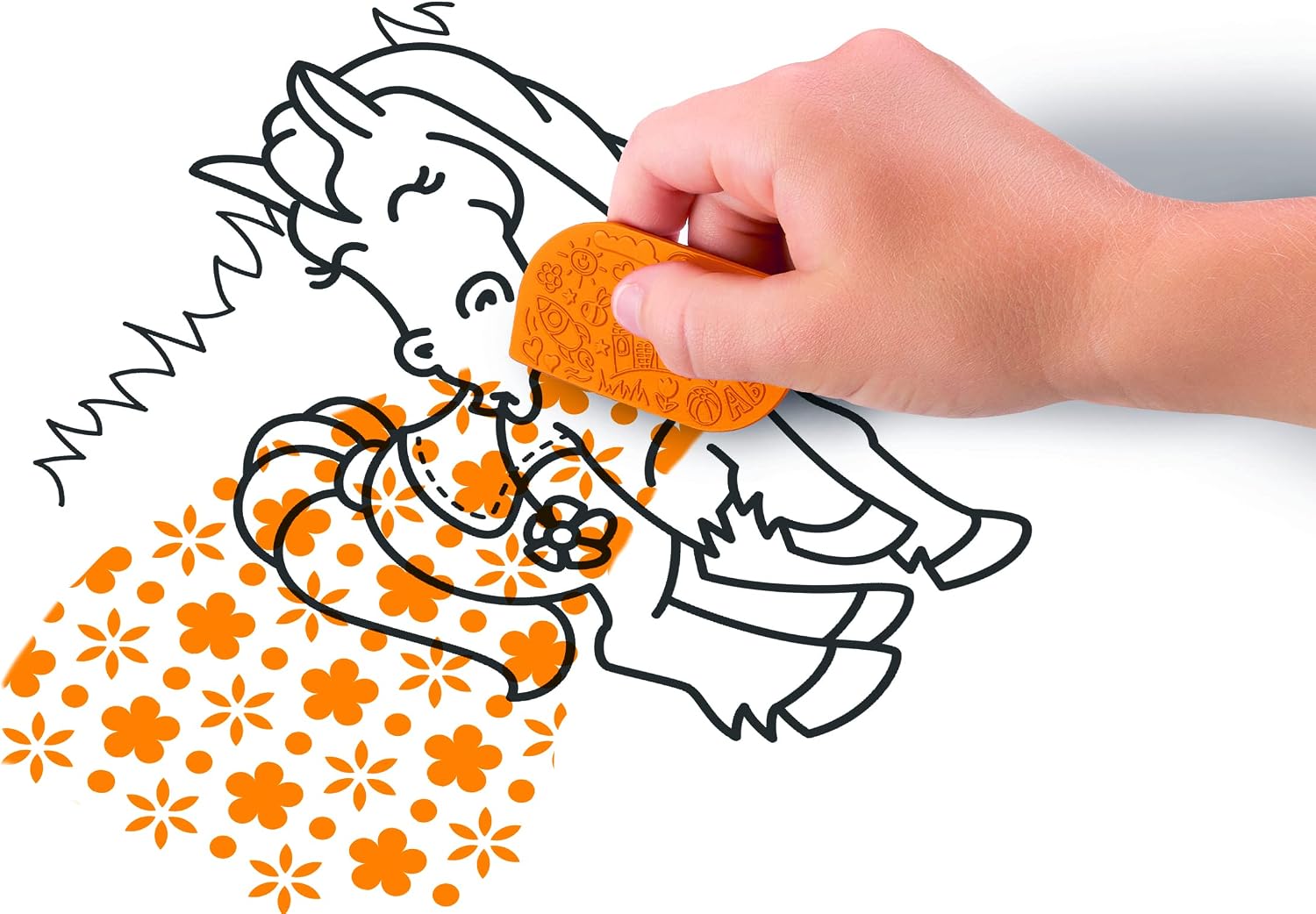 Detalle 2 de Maped Creativ texturkit för teckning med ritbord, mallar och vaxfärger