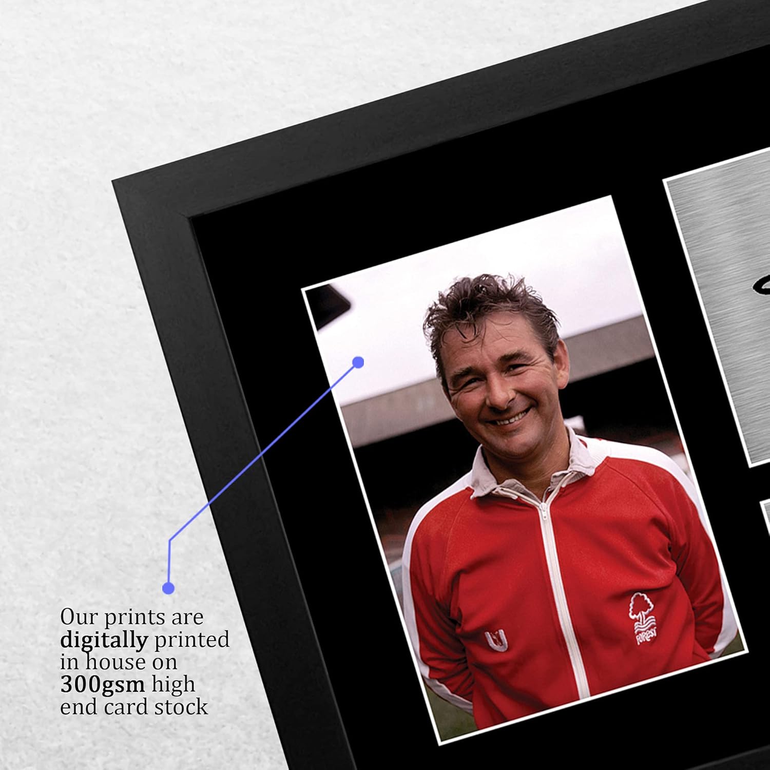 Thumbnail 3 de HWC Trading Brian Clough gift signed, framed A4 printed autograph photo display for Nottingham Forest fans