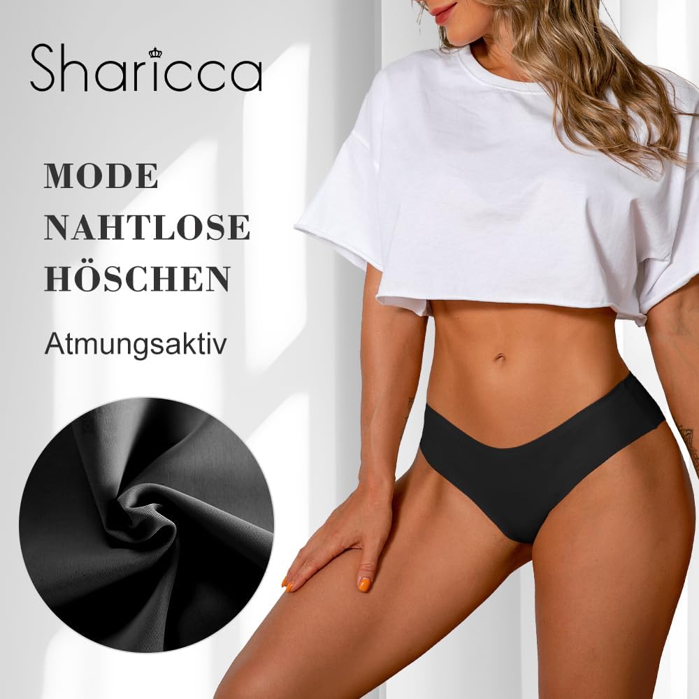 Detalle 2 de SHARICCA Damen Unterhosen Nahtlos Atmungsaktiv Hipster – Mehrpack, unsichtbare Bequemlichkeit