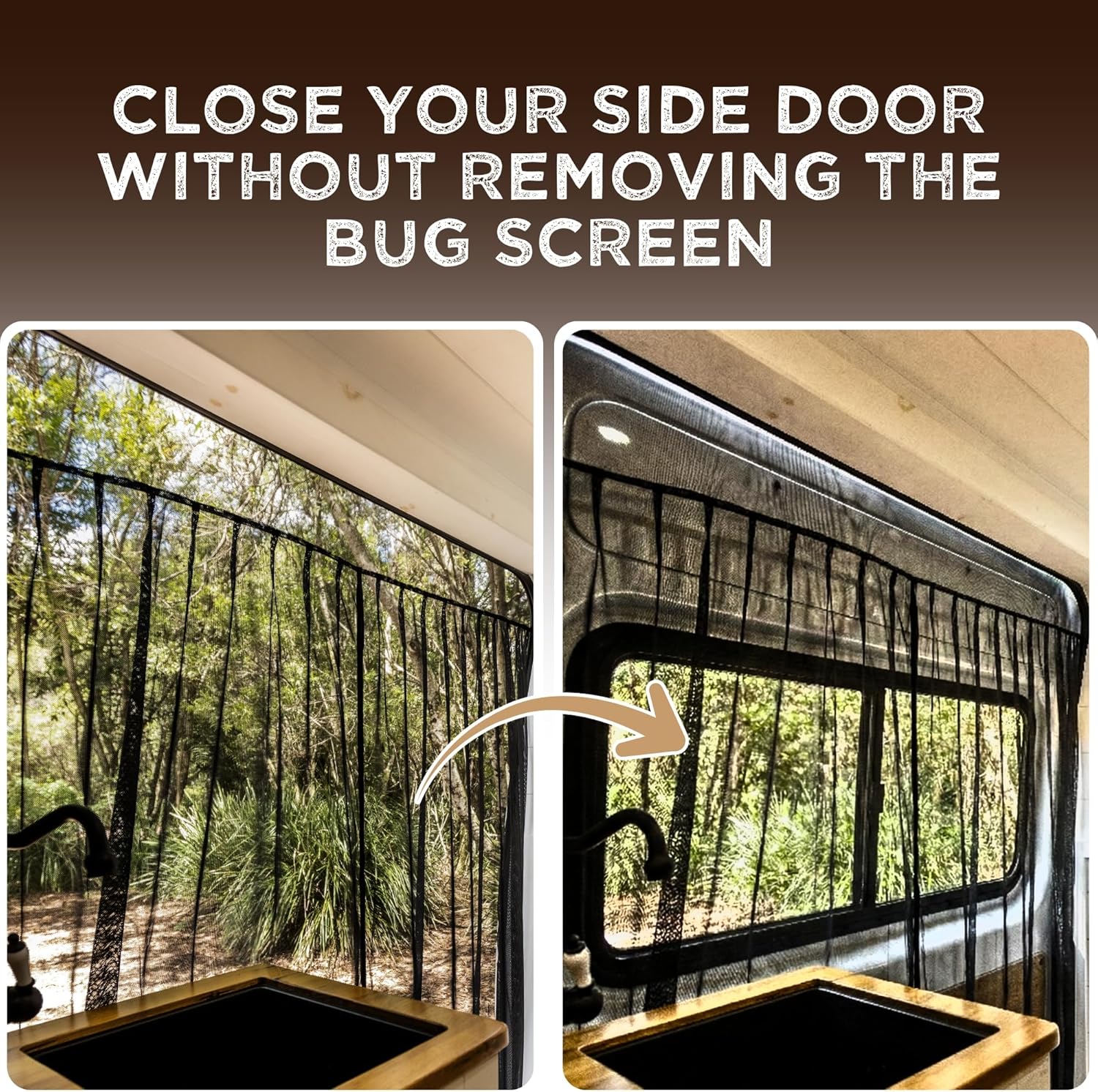 Thumbnail 3 de Living in a Bubble Van Insektennetz für Mercedes-Benz Sprinter, Renault Master und VW Crafter (Hoch-/Superhochdach) mit Schiebetür-Magnetverschluss