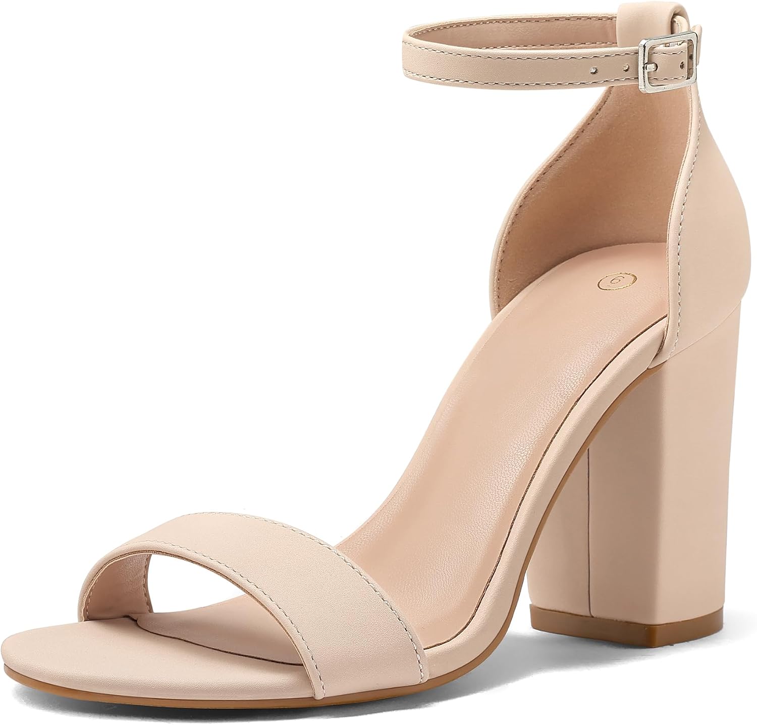 Detalle de COASIS Women's Chunky Block Heel Sandals, 3.5-Inch Heel, Ankle Strap