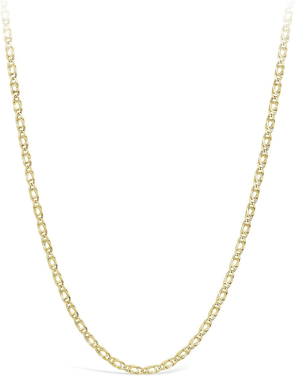 Detalle 2 de Chaîne en Or Jaune 14 Carats (585) avec œil de tigre – Largeur 2,20 mm, longueur personnalisable