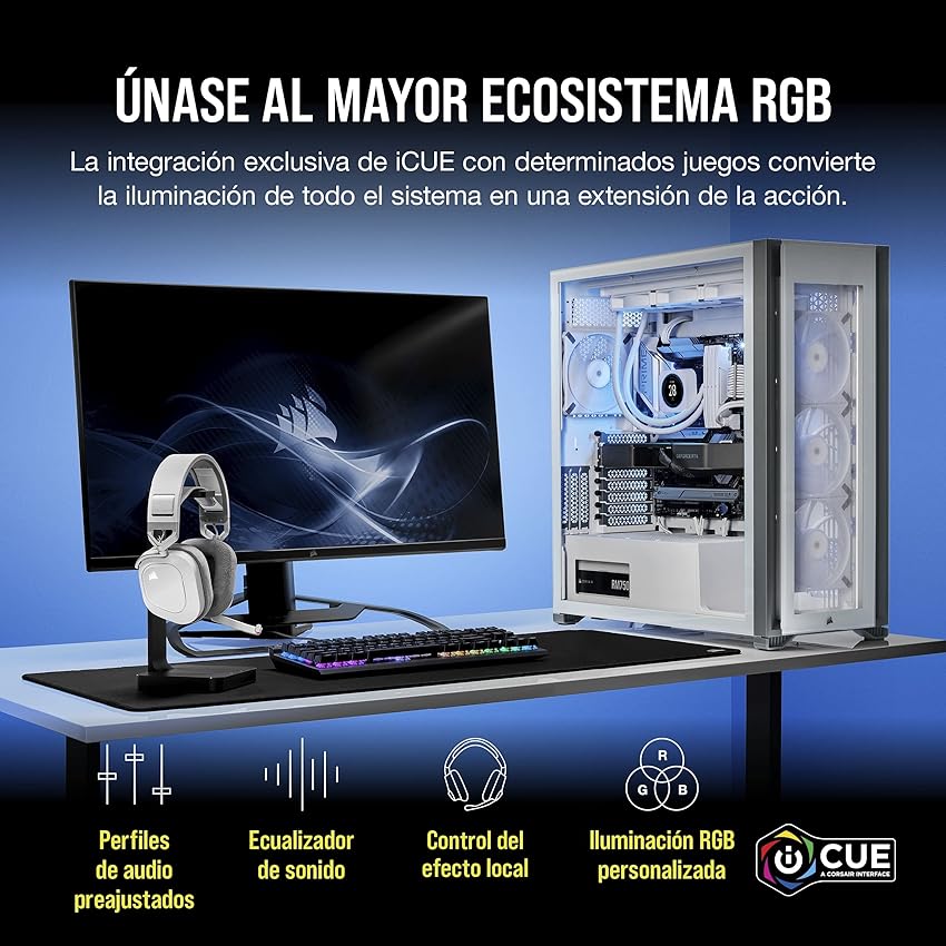 Thumbnail 6 de Corsair HS80 RGB Auriculares gaming 50 mm