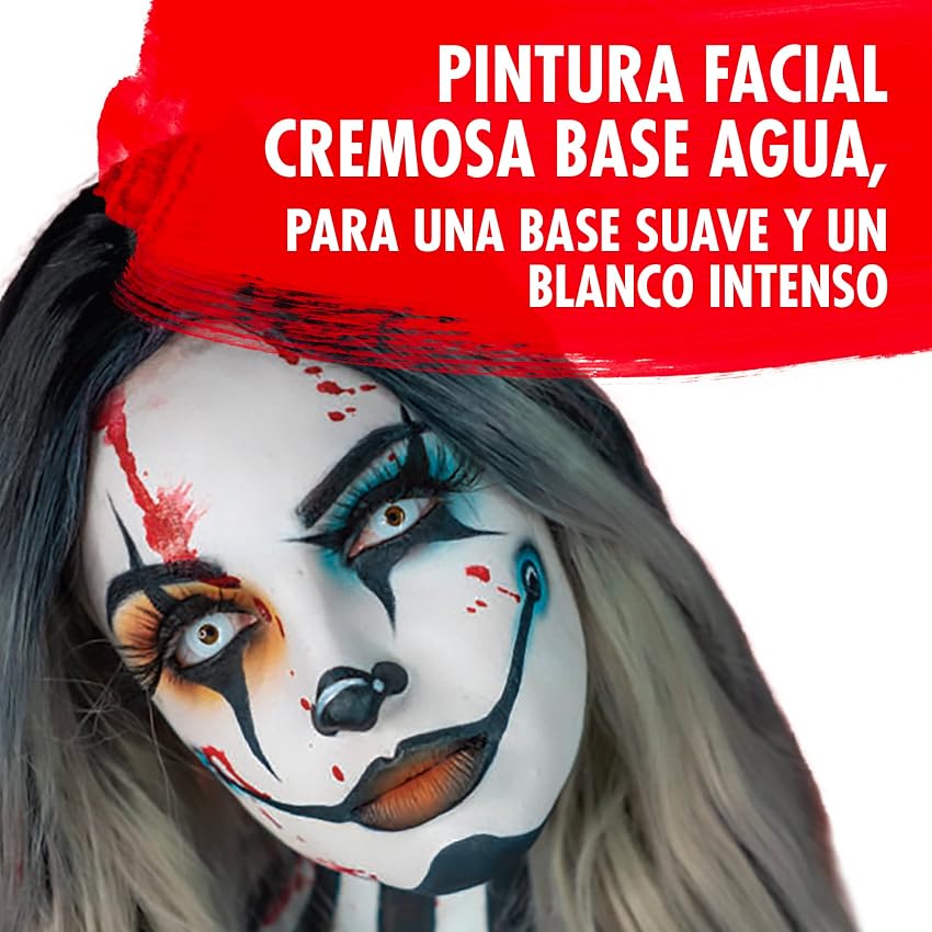 Detalle 2 de Snazaroo Pintura facial blanco payaso 250 ml