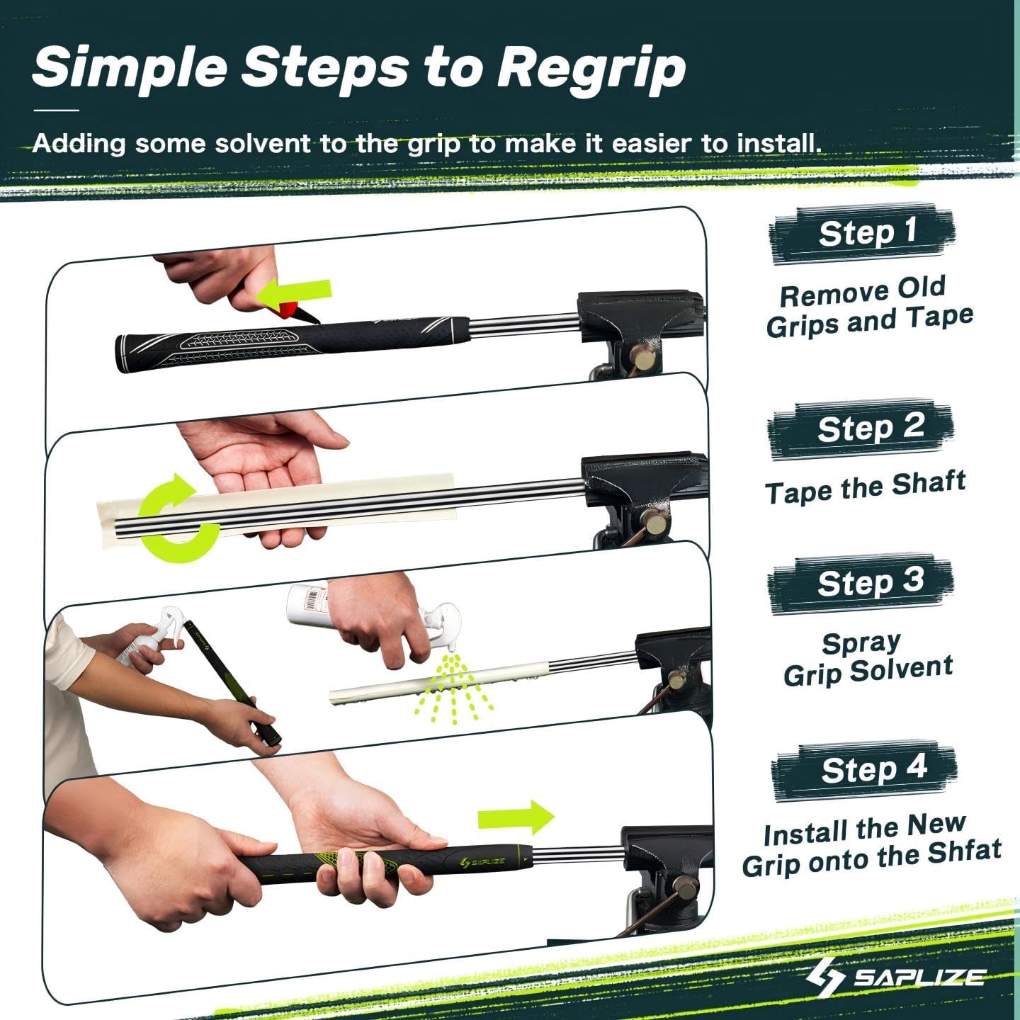 Thumbnail 6 de SAPLIZE CC01 rubber golf grips (13 grips) – Standard/Midsize/Oversize, anti-slip grip