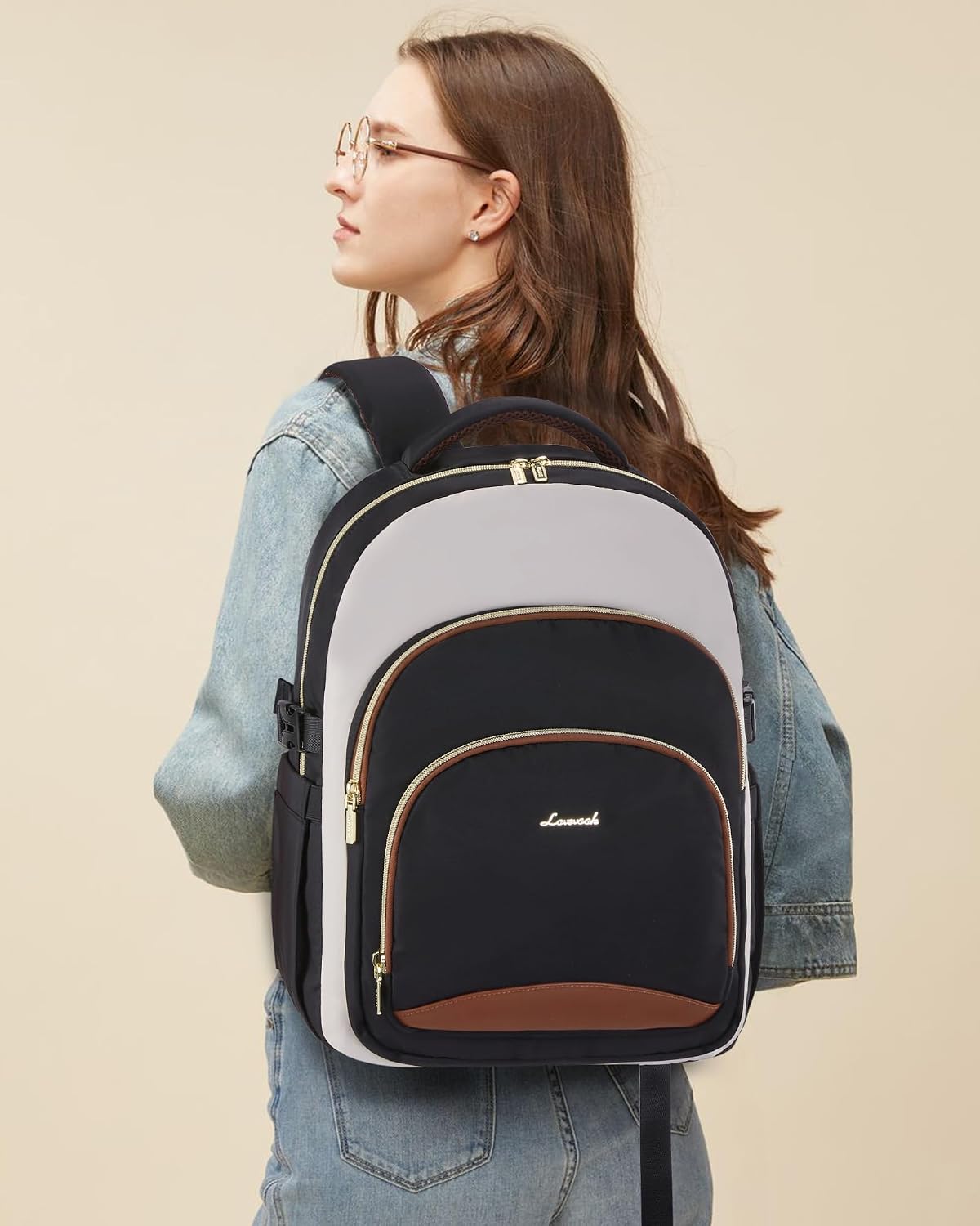 Detalle 2 de LOVEVOOK Rucksack Damen Laptop 15,6 Zoll