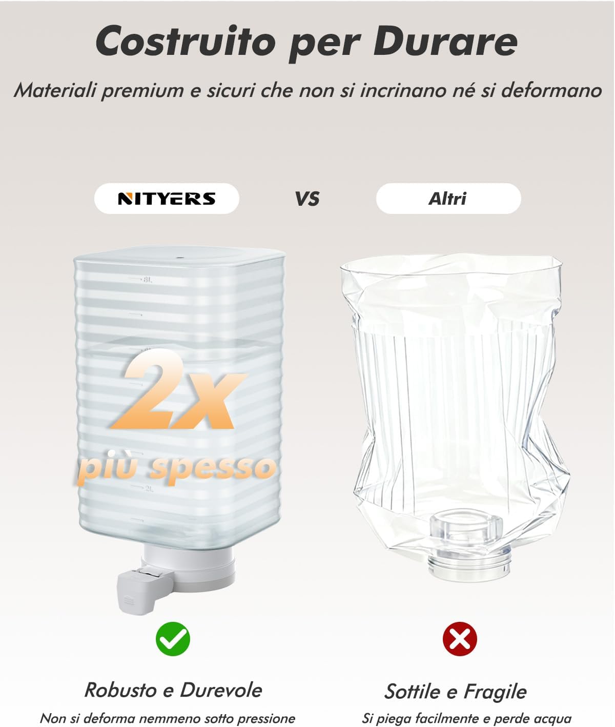Thumbnail 6 de Distributore d’acqua automatico a gravità da 8L con filtro e rubinetto antigoccia per gatti e cani