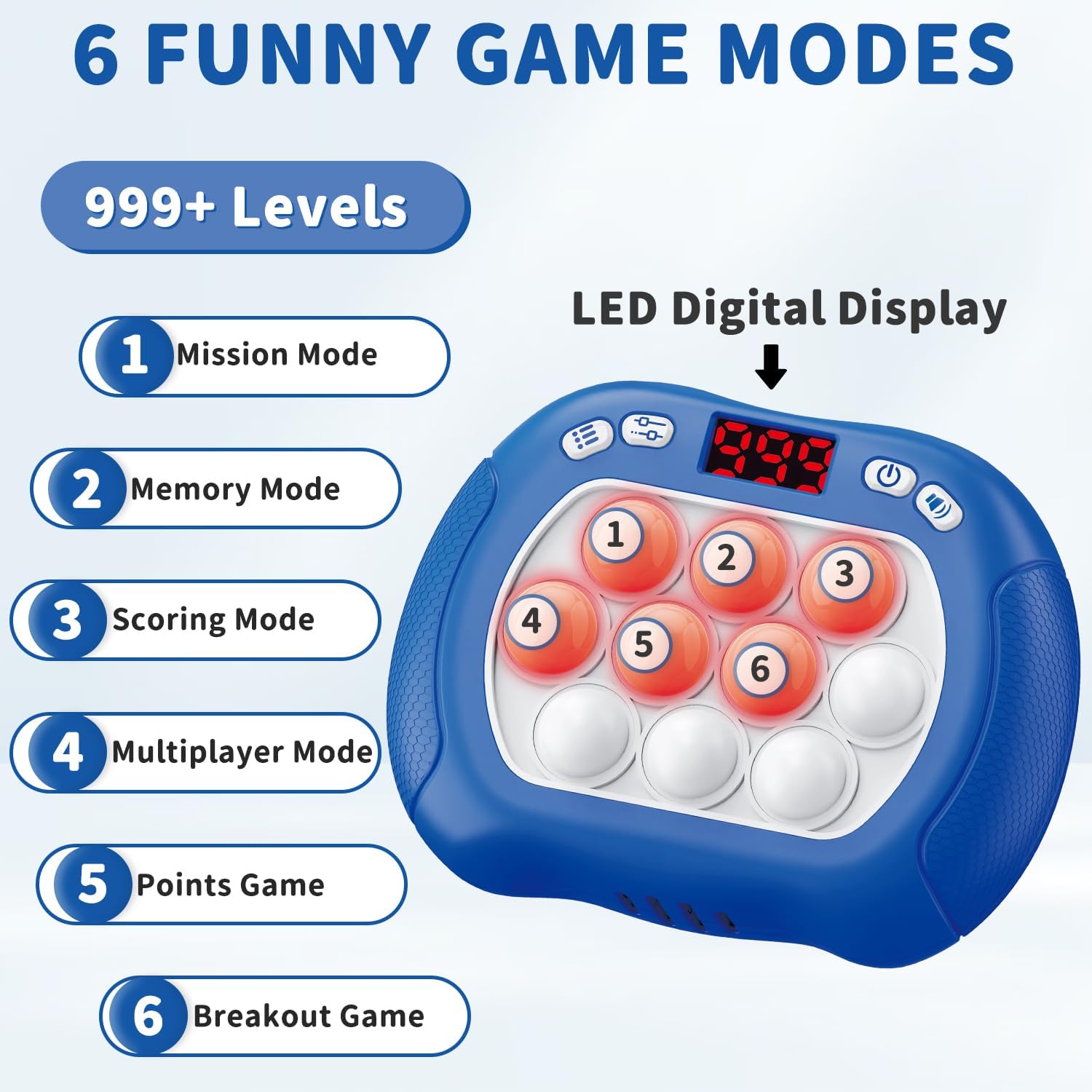 Thumbnail 2 de Intoypad Pop Game: Light Up Fidget Toy with 6 Modes and LED Screen