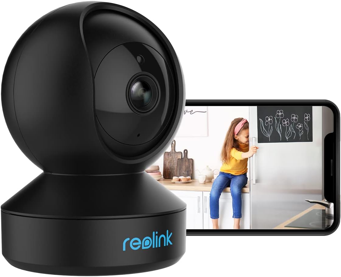 Detalle de Reolink E1 (E1 Noir) caméra WiFi d’intérieur 3MP 2K, vision nocturne, 360° Pan & Tilt, détection humain/chien/chat, audio à deux voies