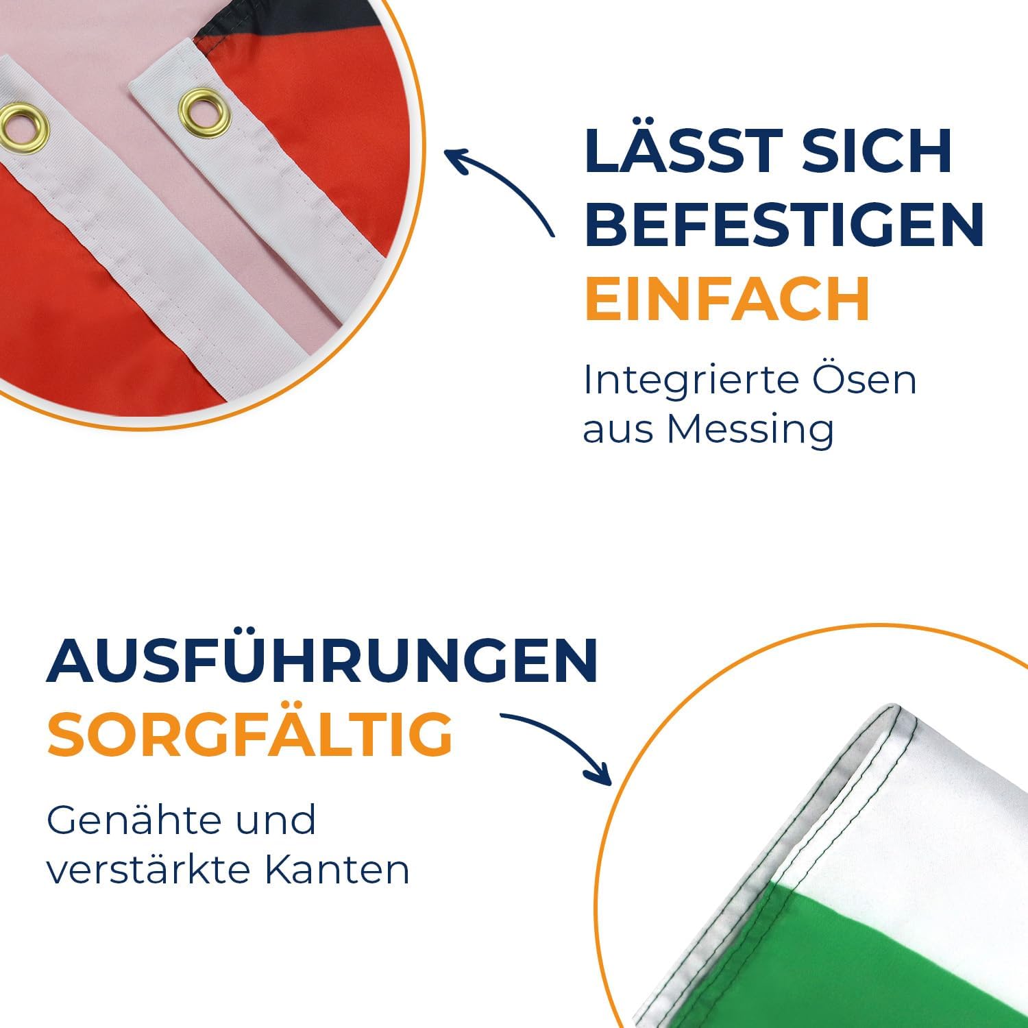 Detalle de AZ FLAG Palästina-Flagge 90x60 cm aus 100% Polyester mit Messing-Ösen