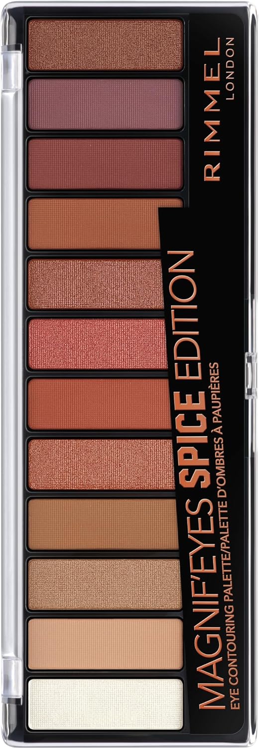 Detalle de Rimmel London Palette Ombretti Magnifeyes 2 Tonalità Nude – 12 ombretti, finish satinato e perlato
