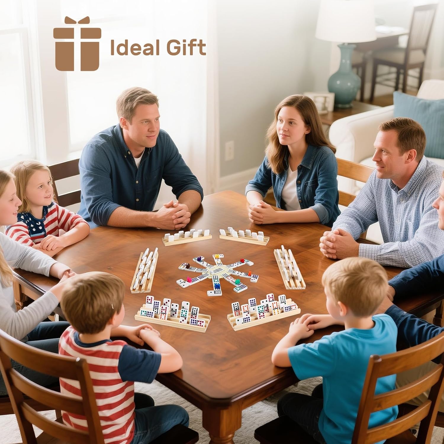 Detalle de Mexican Train Dominoes Set, Double 12