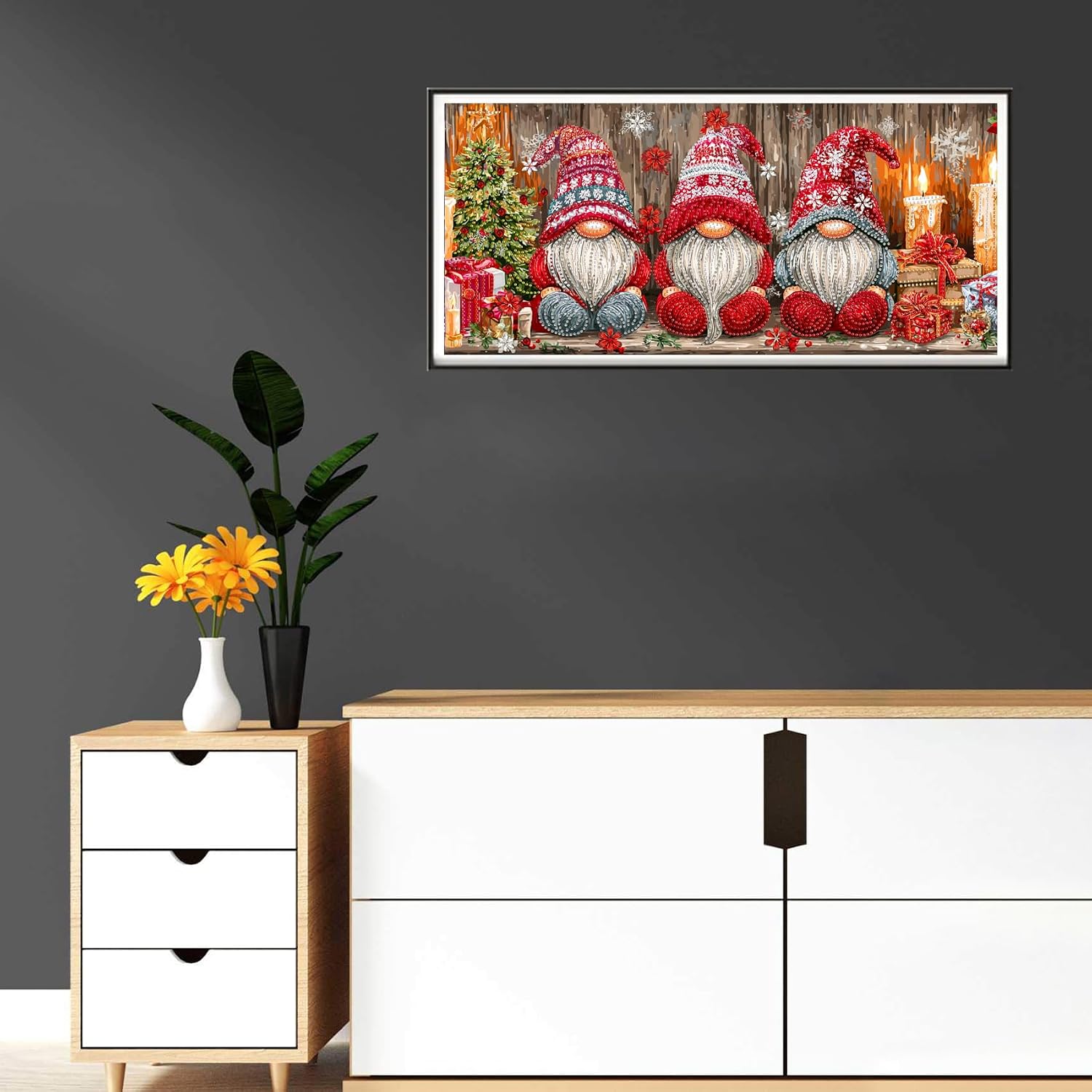 Thumbnail 2 de Reofrey DIY Special Shape Large Diamond Art Kit 30x60cm – Gnomes