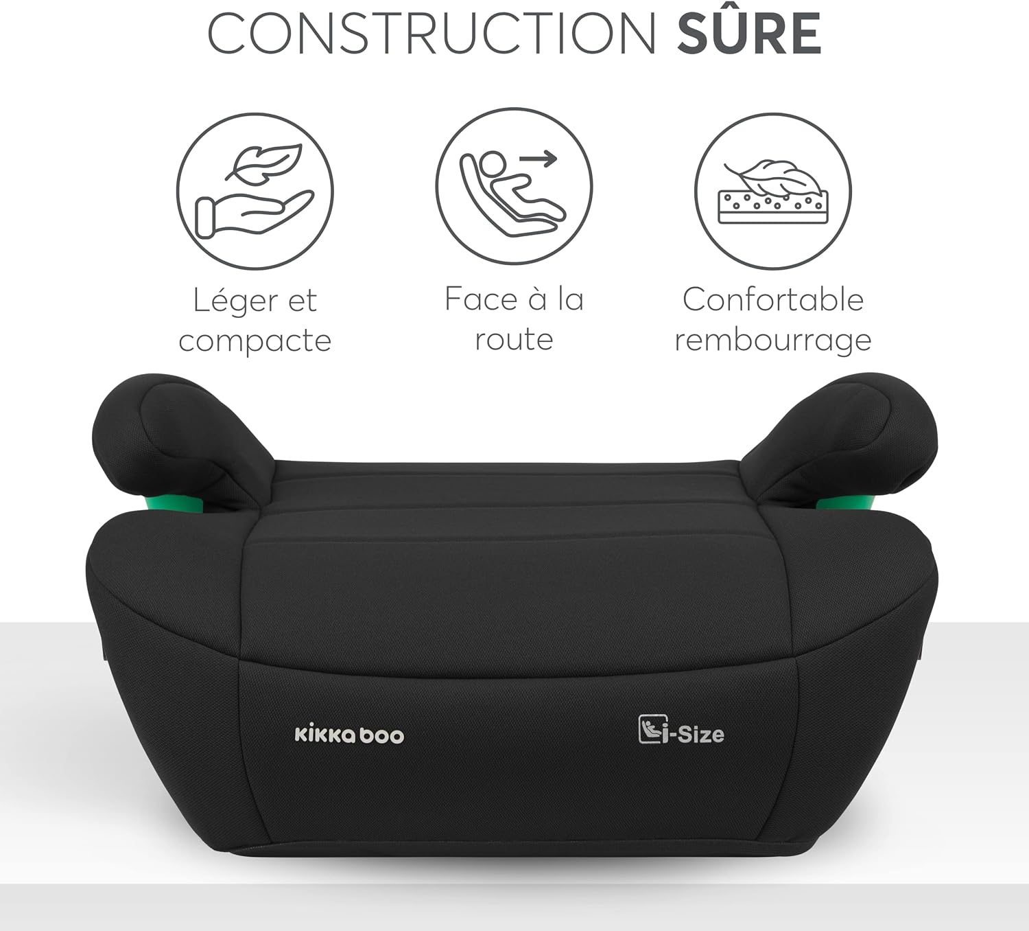 Thumbnail 6 de KikkaBoo Rehausseur Voiture Enfant ISOFIX i-POP, i-Size 125-150 cm, Groupe 3, 7-12 Ans, 22-36 kg – Noir
