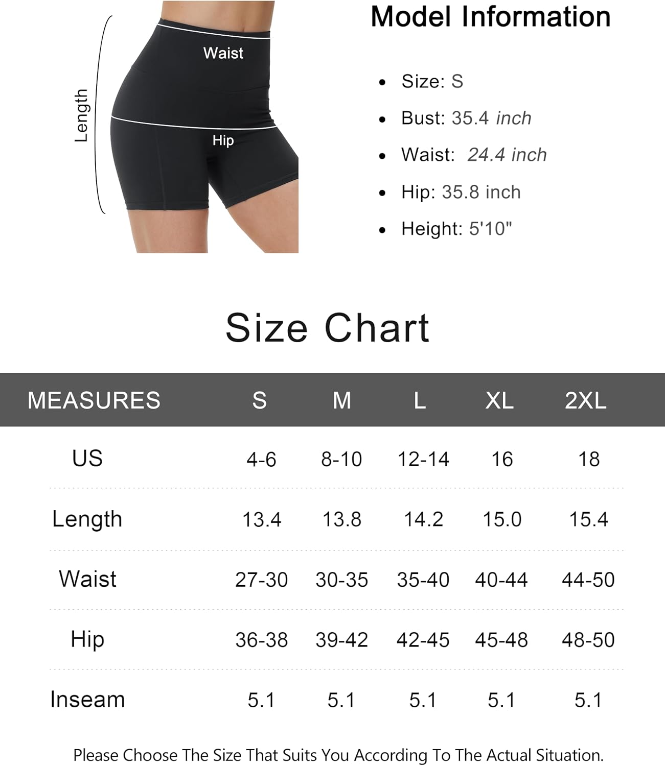 Thumbnail 6 de THE GYM PEOPLE Women's 5-Inch High Waist Yoga Shorts, 4-Way Stretch