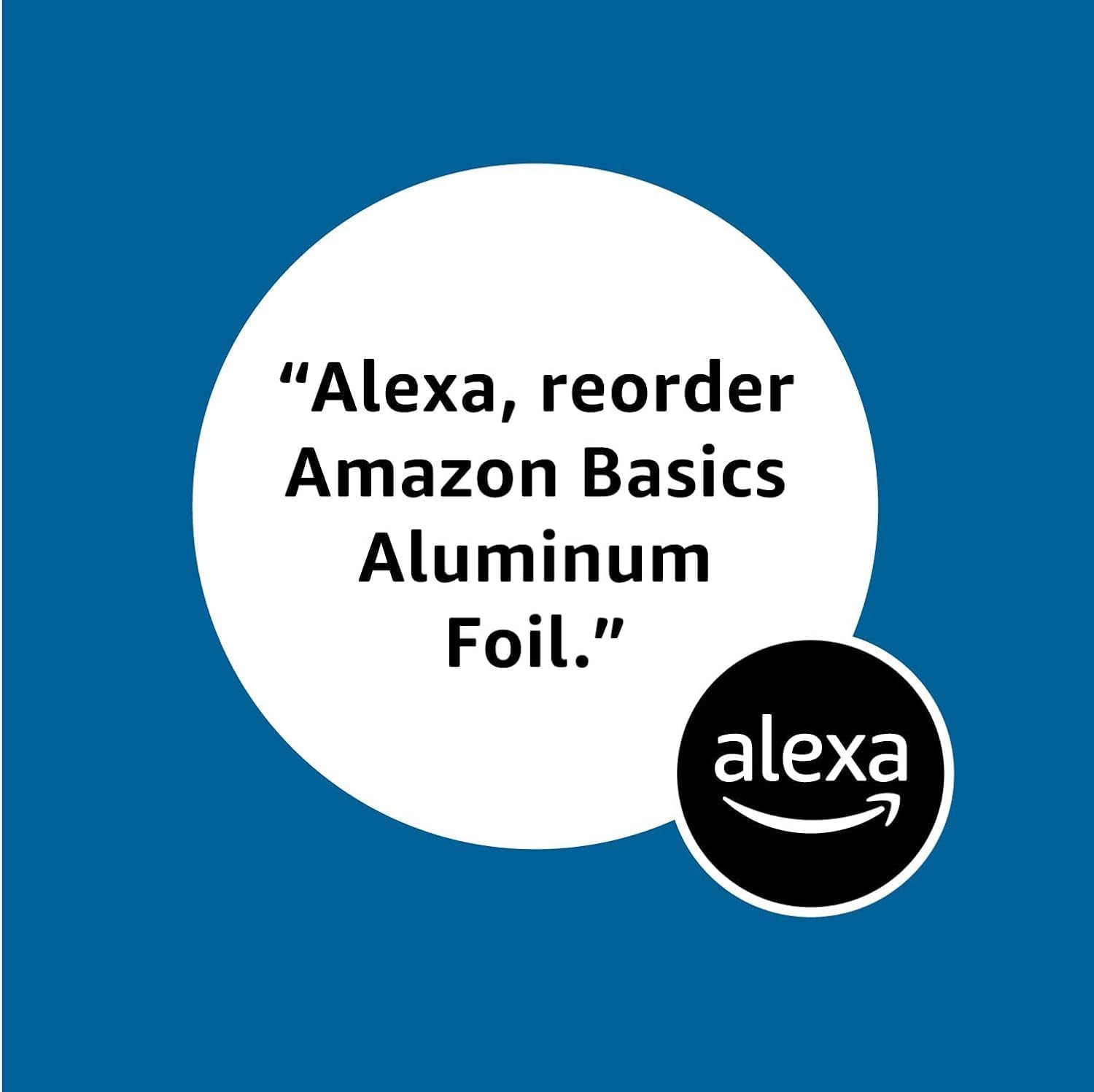 Detalle 1 de Amazon Basics Aluminum Foil for Cooking, Roasting and Food Wrap — 350 Sq Ft (2 x 175 Sq Ft)