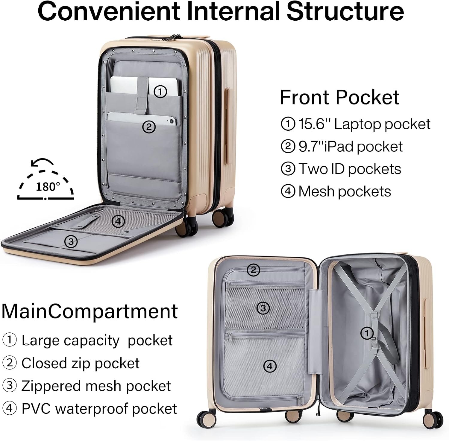 Thumbnail 5 de Hanke Cabin Luggage 20 Inch Expandable Case