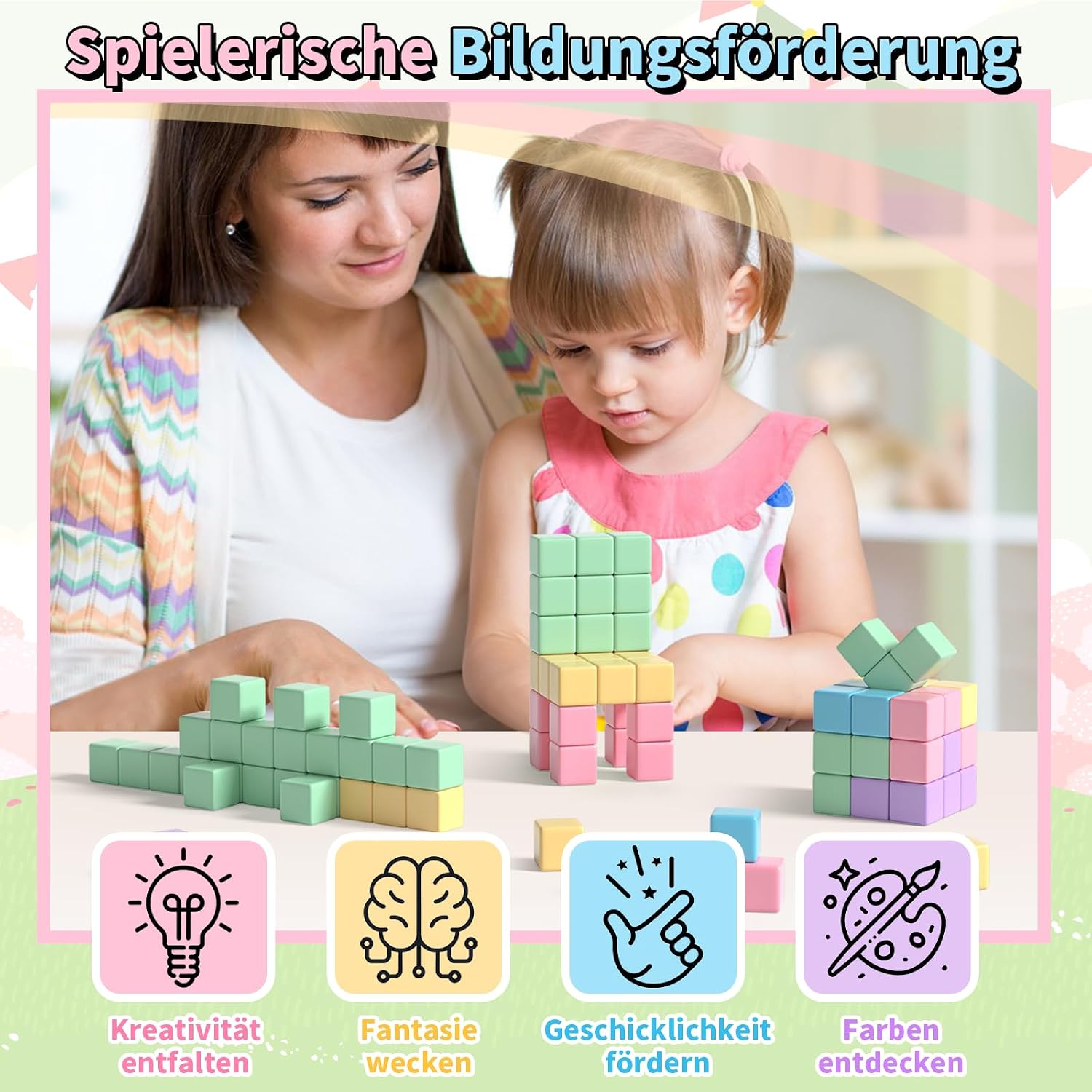Thumbnail 4 de Apluses Magnetische Bausteine – Konstruktionsspielzeug ab 3 Jahre
