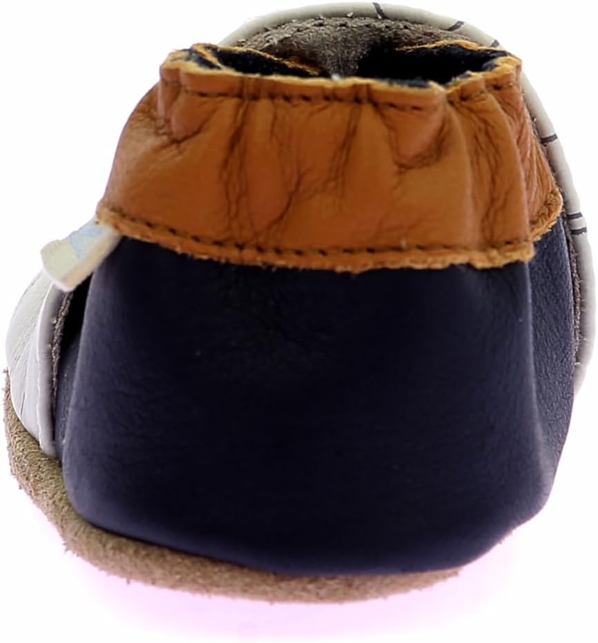 Detalle de Robeez Geometric Style – chaussons d’intérieur en cuir souple pour garçon