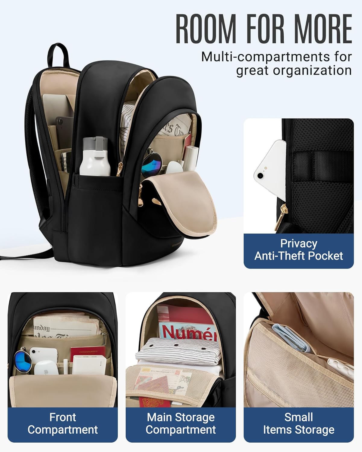 Detalle 2 de LIGHT FLIGHT 15.6 Inch Travel Backpack