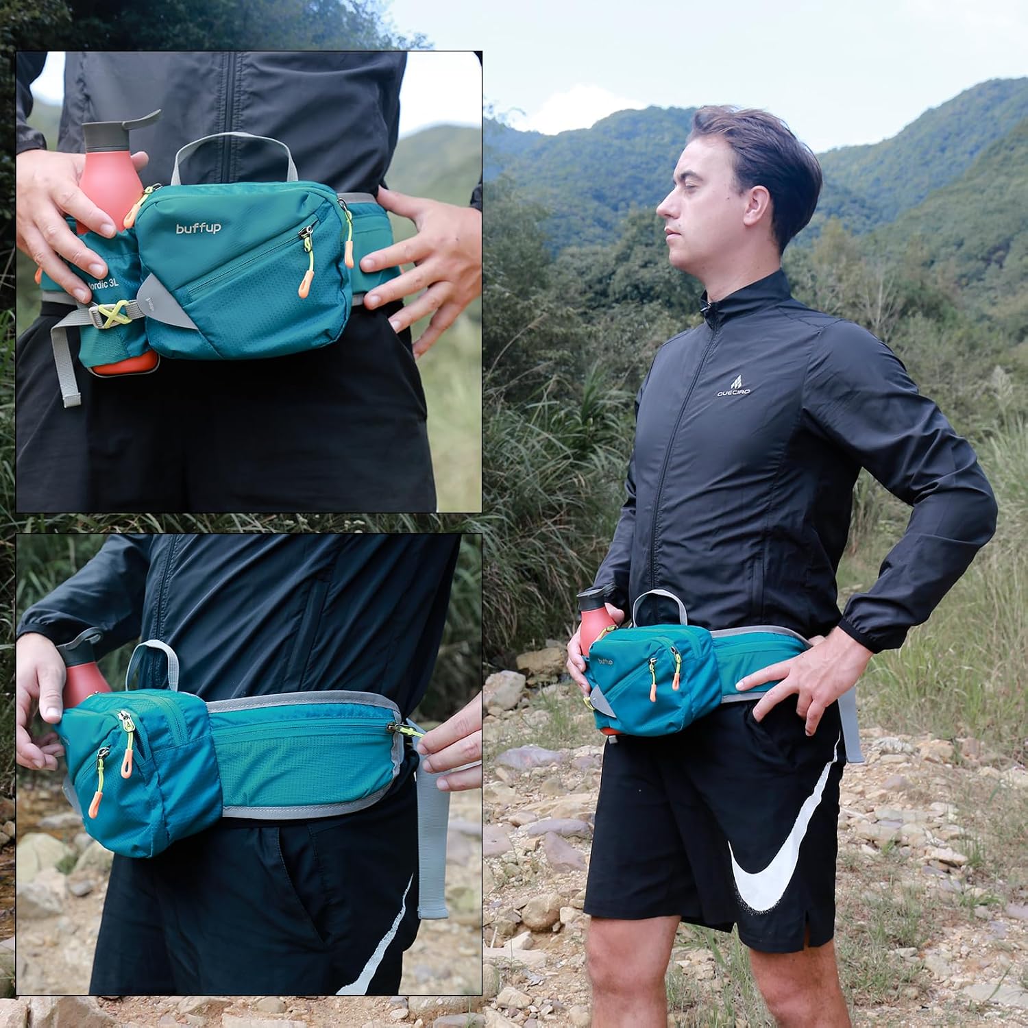 Detalle 2 de buffup Riñonera Deportiva con Portabotellas 3 L