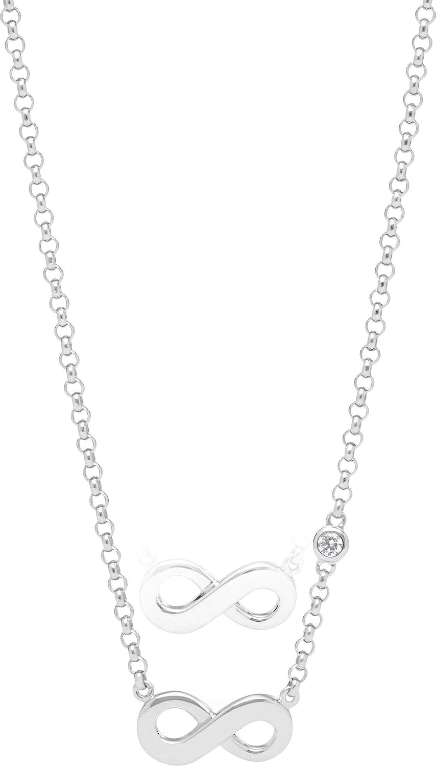 Detalle de Fossil Collana Da Donna in Argento Sterling con CZ e tonalità Two-Tone