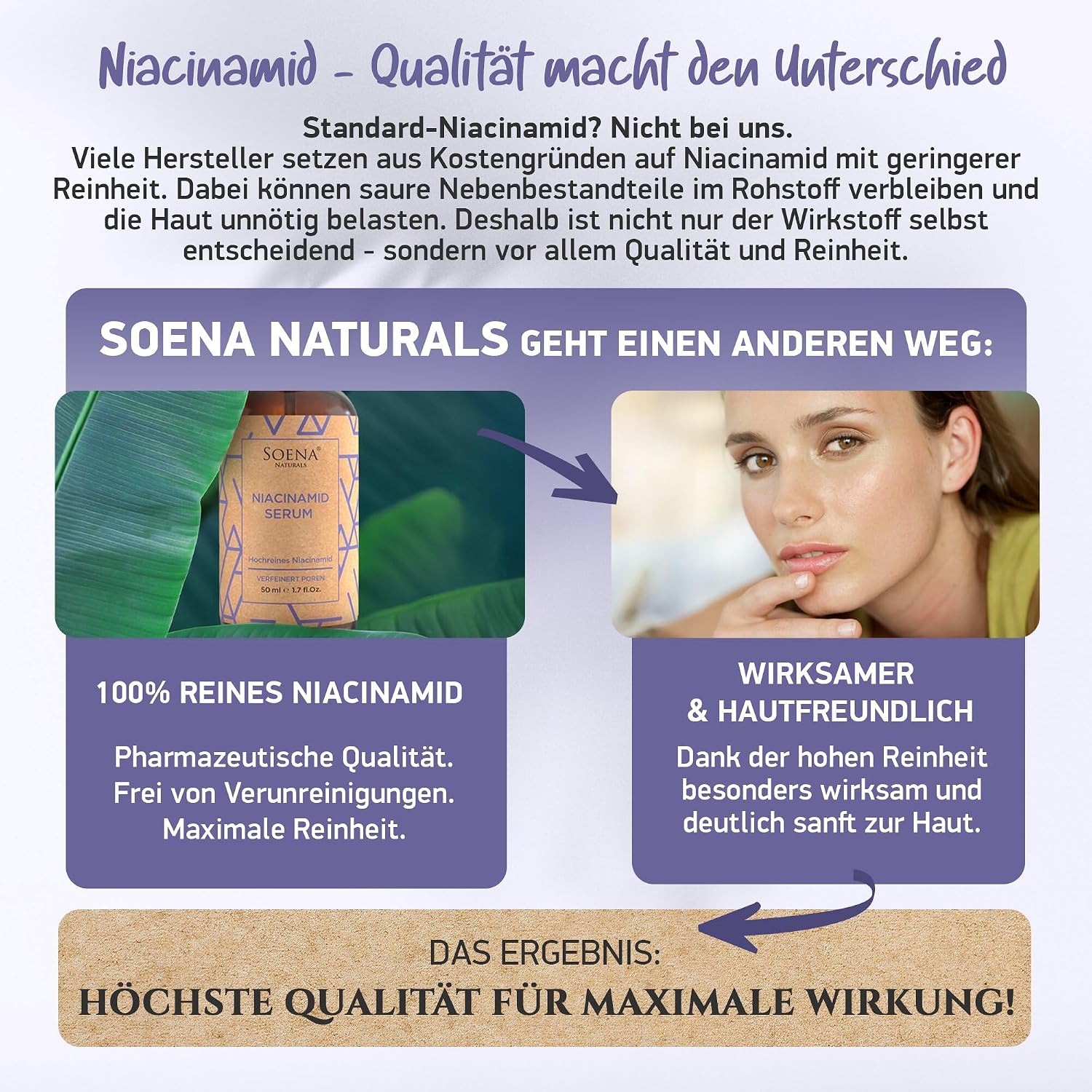Thumbnail 4 de Bio Niacinamide Serum 10% von (10% Niacinamid + 1% Zink) mit Aloe Vera, Hyaluron & Vitamin B5