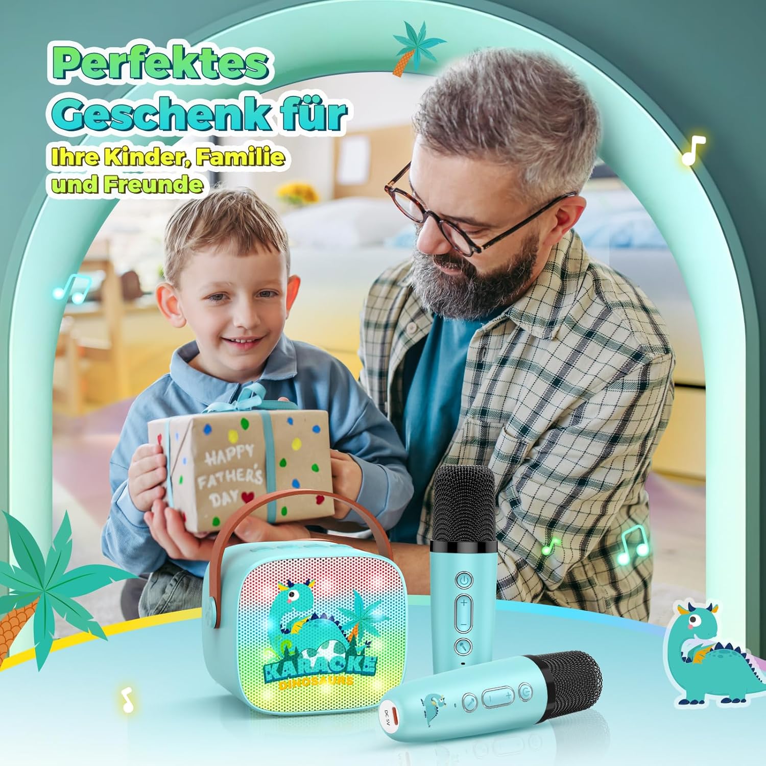 Thumbnail 6 de Dislocati Karaoke-Mikrofon-Dinosaurier-Set für Kinder von 3–12 Jahren