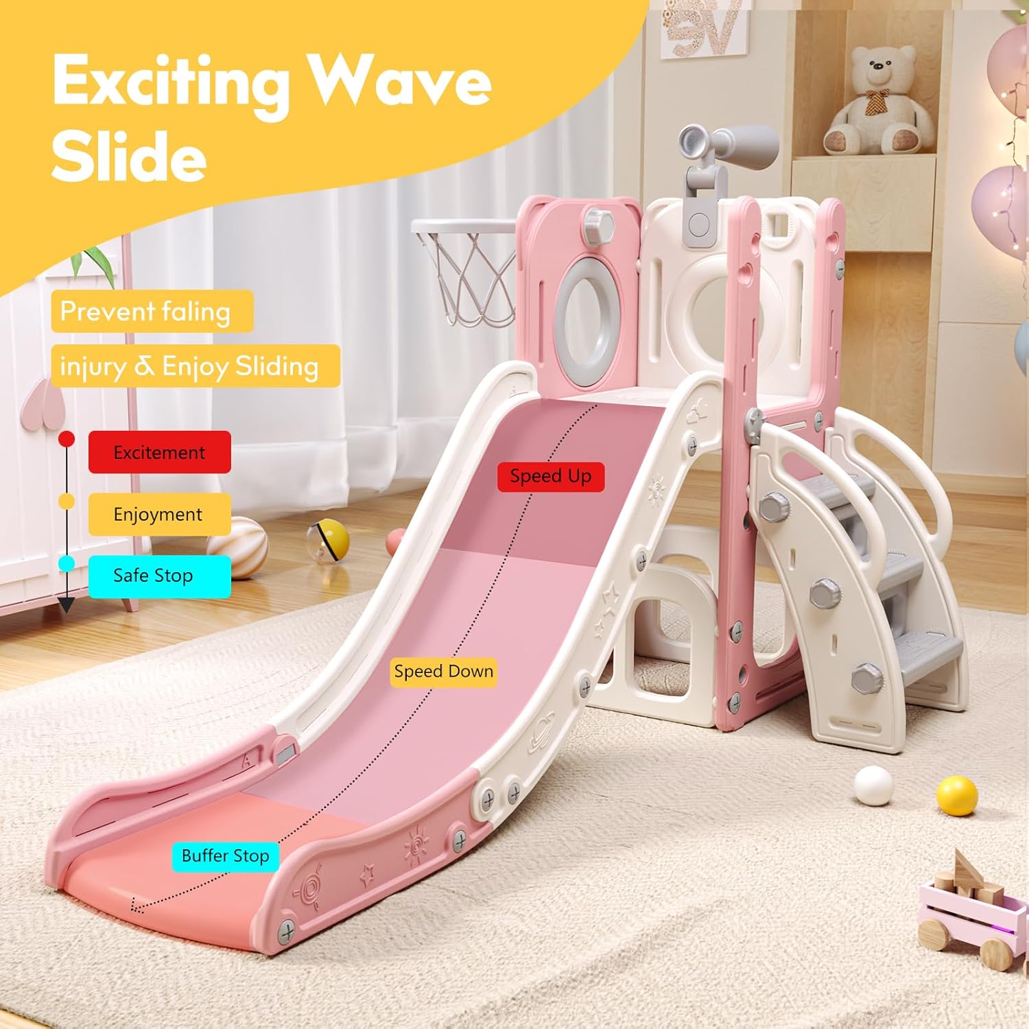 Thumbnail 2 de 6 in 1 Toddler Playset with Slide 1️⃣