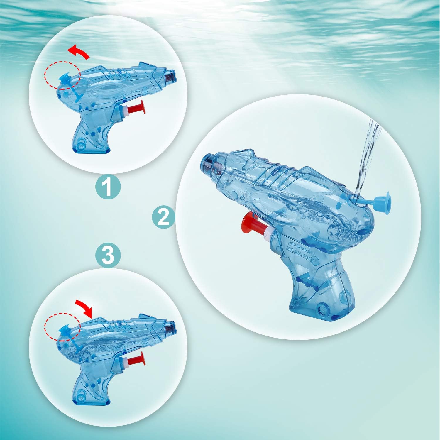 Detalle de 12 Packs Water Gun Pistol for Kids – Mini Squirt Toys for Summer Fun