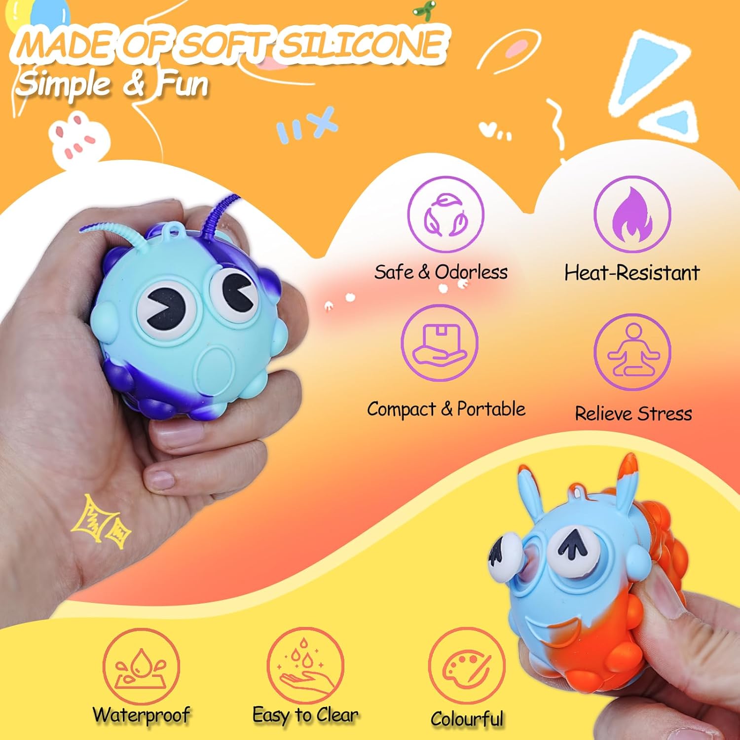 Detalle 2 de 48-Pack Pop Fidget Toys Bulk