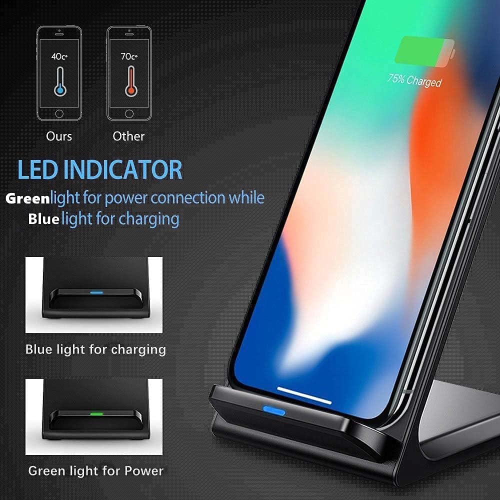 Detalle 2 de Wireless Charger Stand: Broad Compatibility, Safe Fast Wireless Charging