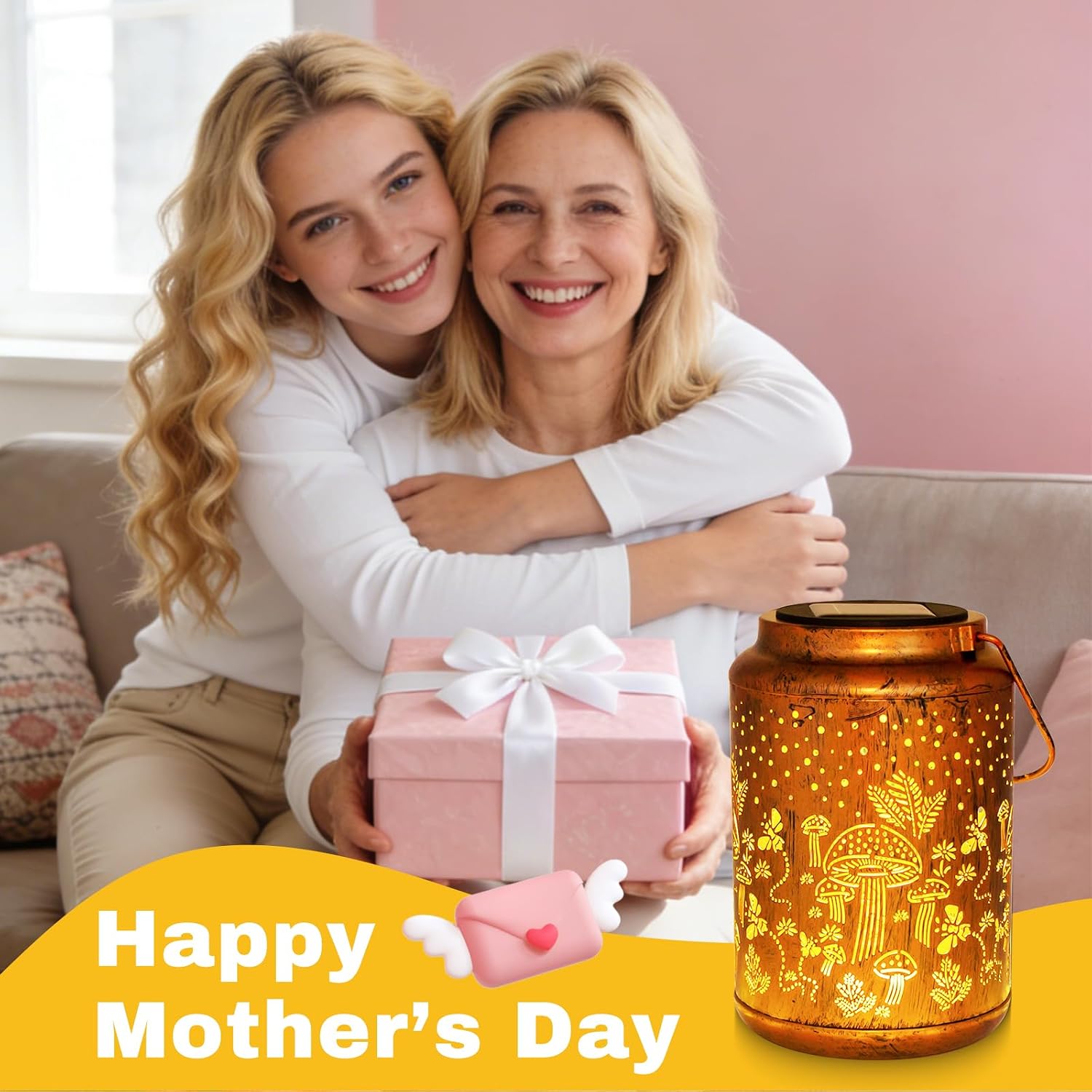 Thumbnail 2 de Birthday Mushroom Solar Lanterns for Women