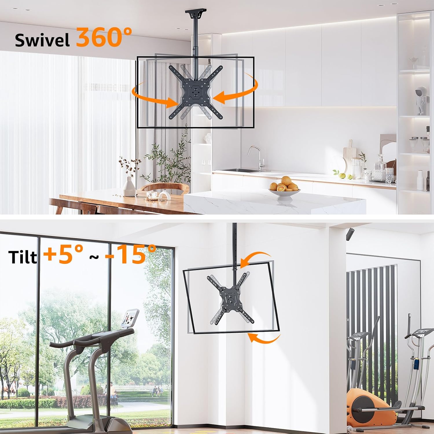 Detalle de ELIVED Ceiling TV Mount for 26-65 Inch TVs