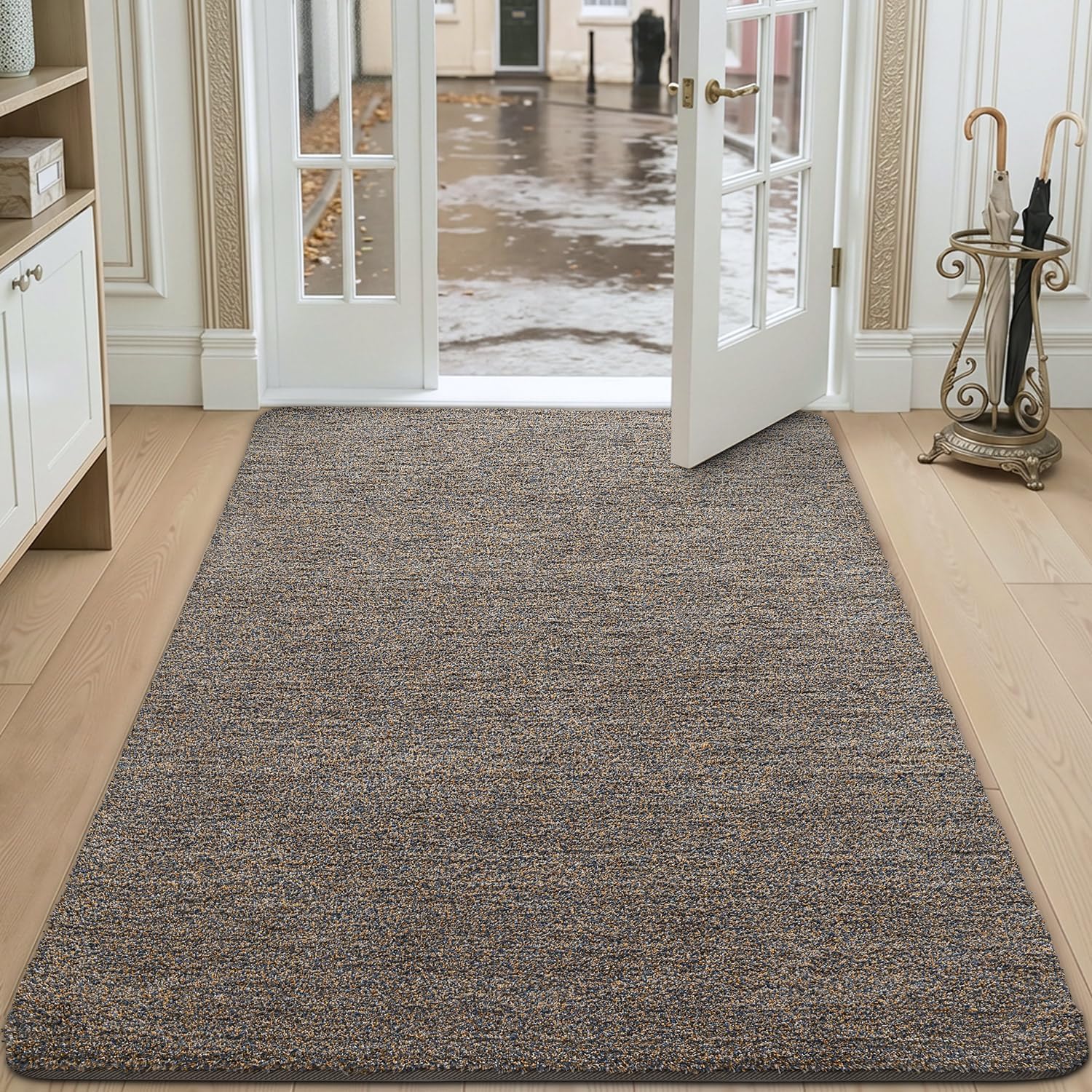 Imagen de DEXI Dirt Trapper Indoor Doormat 120 x 180 cm (Brown-Blue) with Non-Slip Backing en OfertitasTOP
