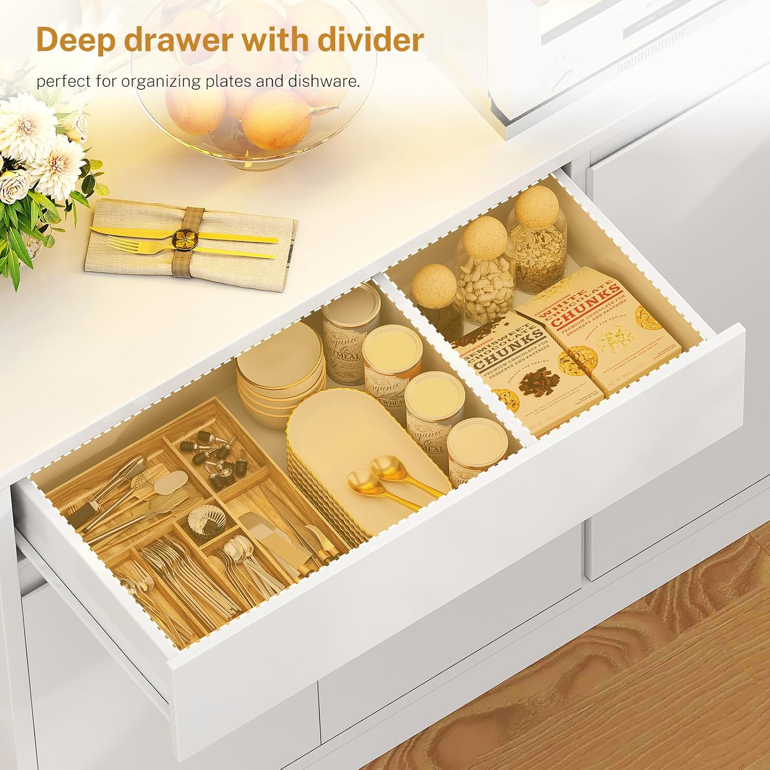Thumbnail 6 de TEENFON Kitchen Pantry Cabinet, 39.4"W
