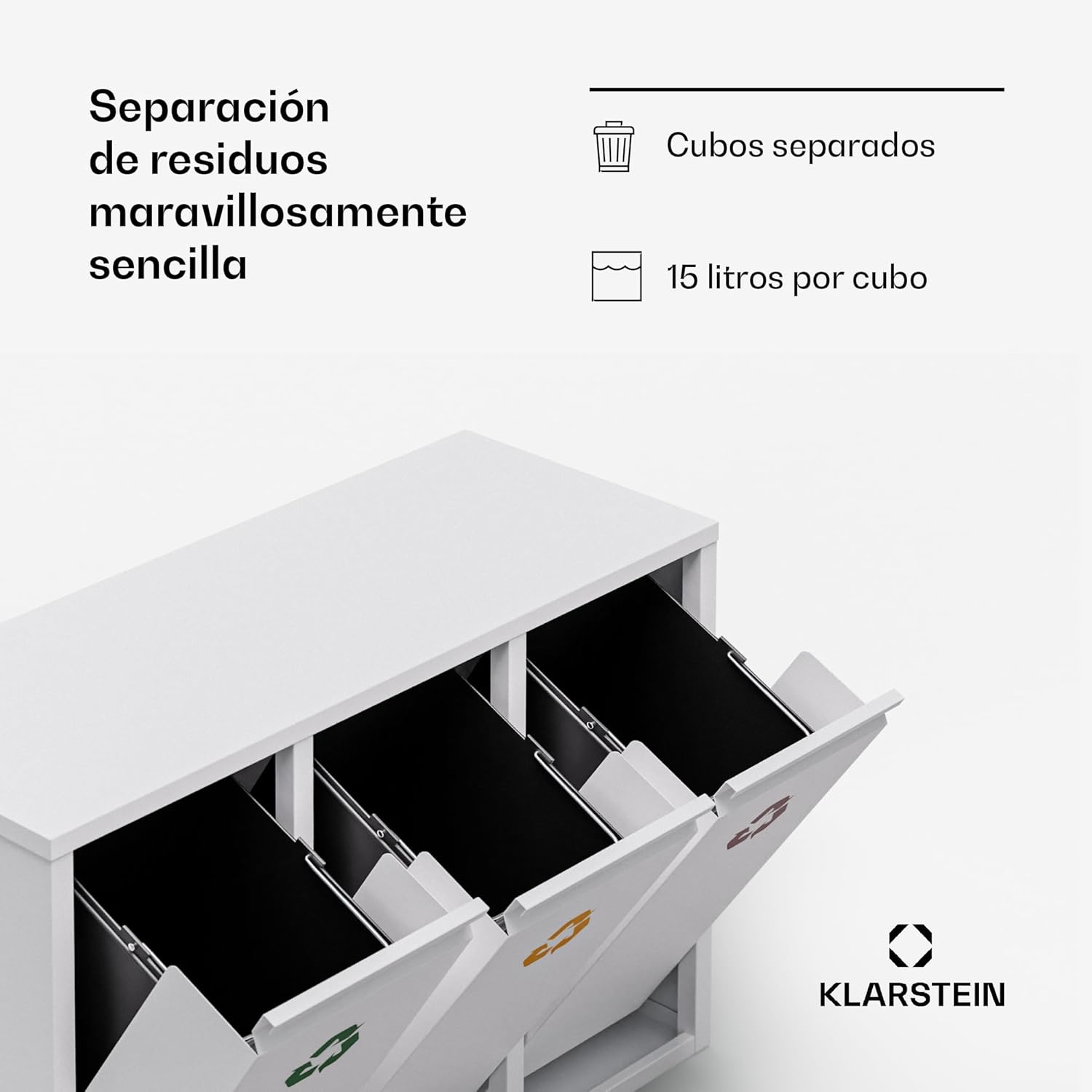 Thumbnail 1 de KLARSTEIN Ordnungshüter 3 Cubos de Cocina, 45L ♻