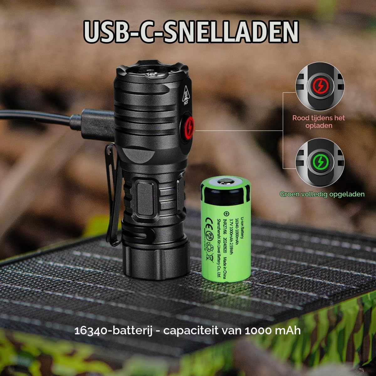 Thumbnail 5 de SKYLLA oplaadbare led-zaklamp met 6000 lumen en USB-C